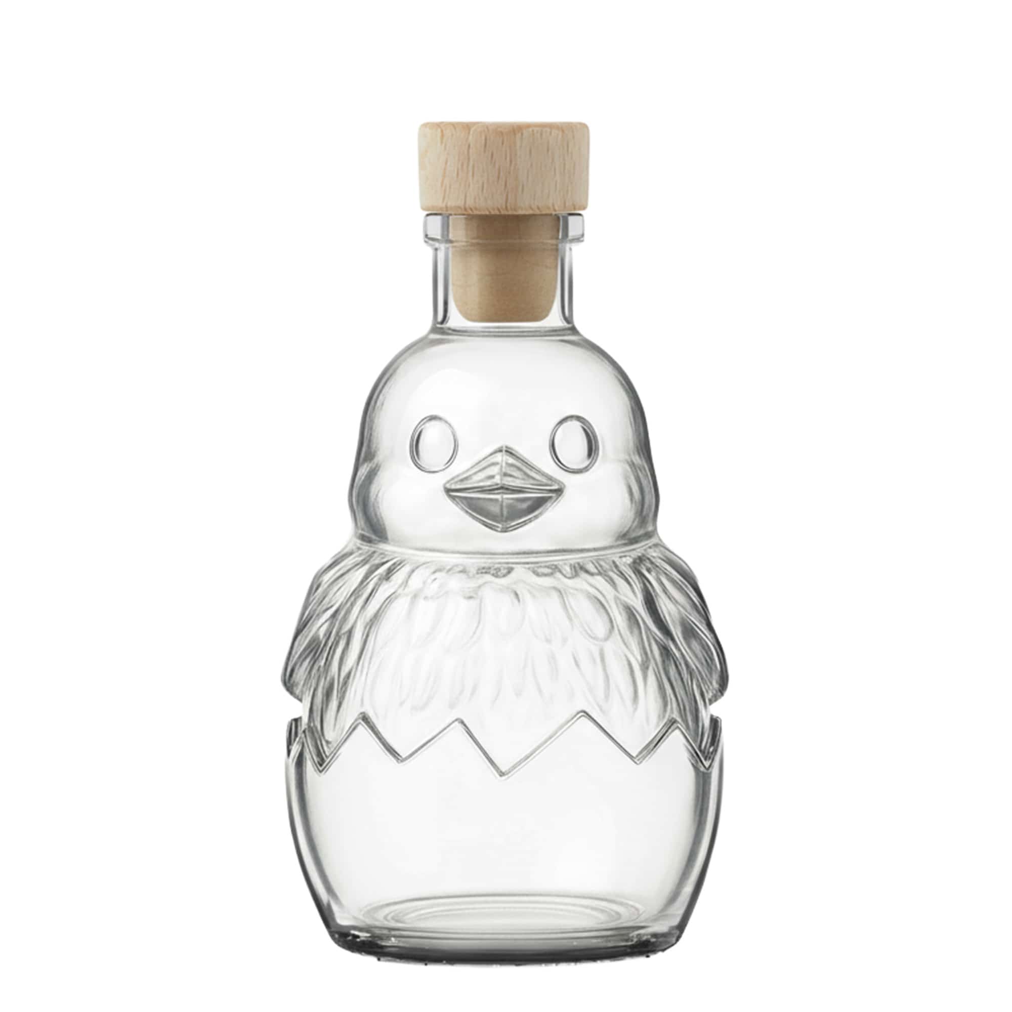 200 ml glasflaska 'Kyckling', öppning: kork