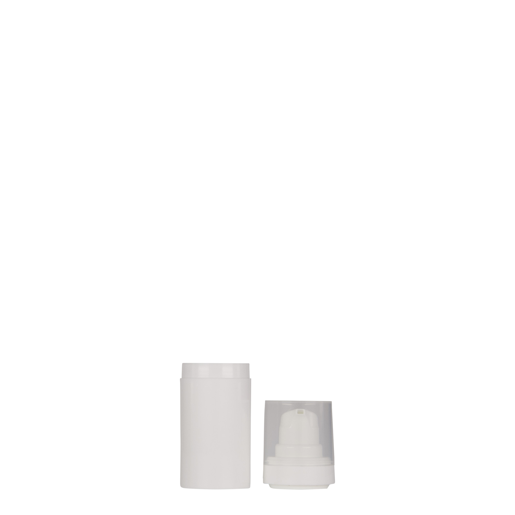 15 ml luftlös dispenser 'Micro', PP-plast, vit