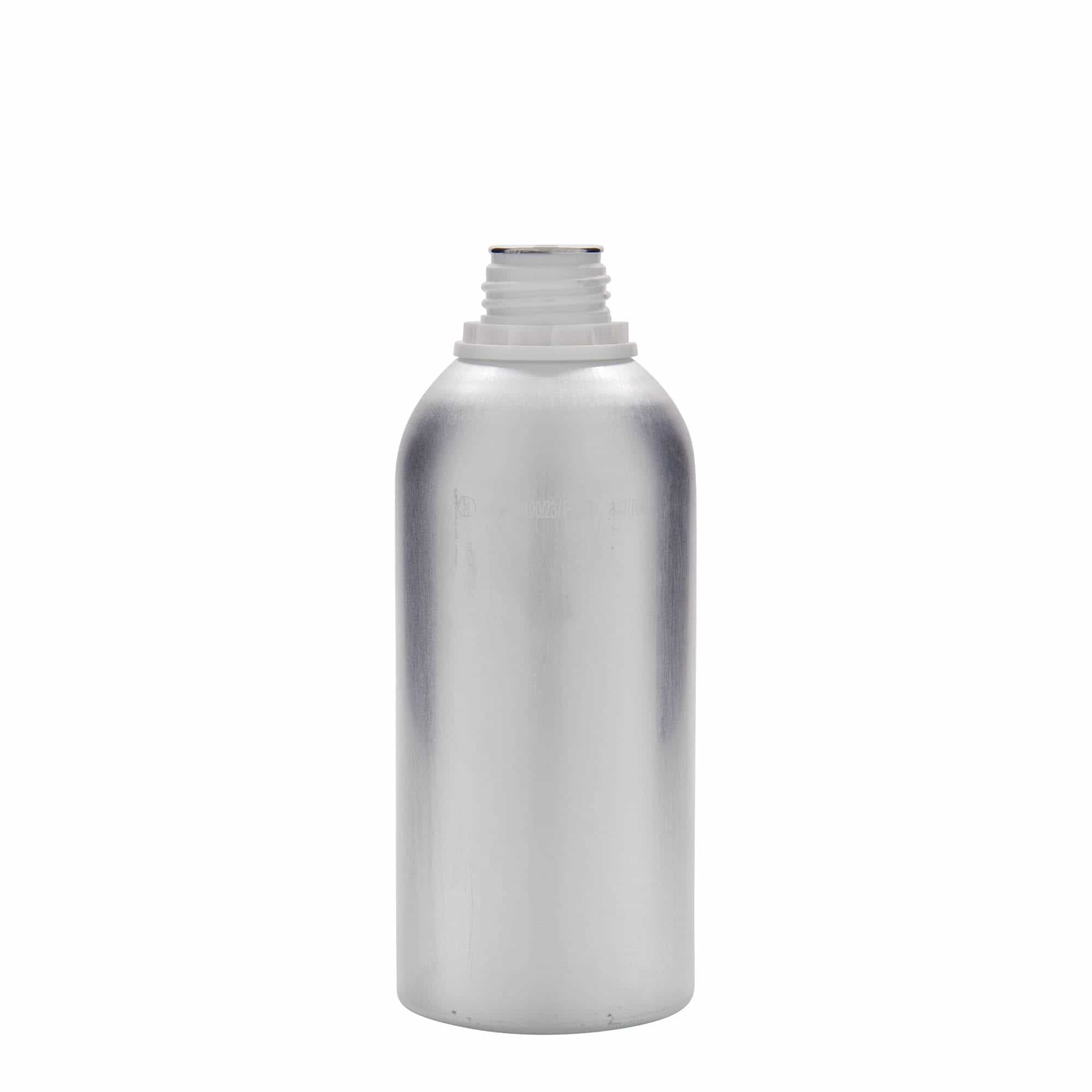 625 ml aluminiumflaska, metall, silver, mynning: DIN 32