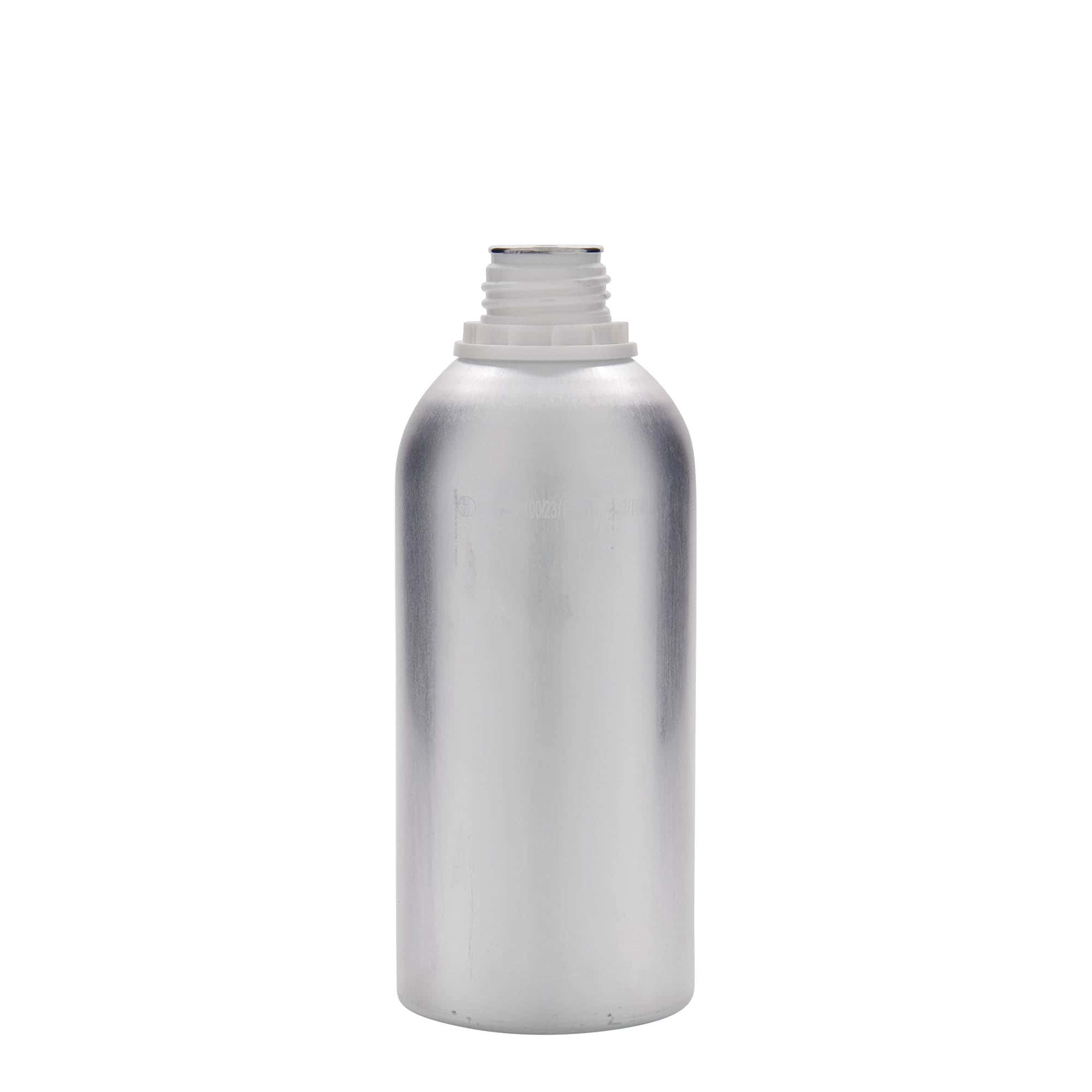 625 ml aluminiumflaska, metall, silver, öppning: DIN 32