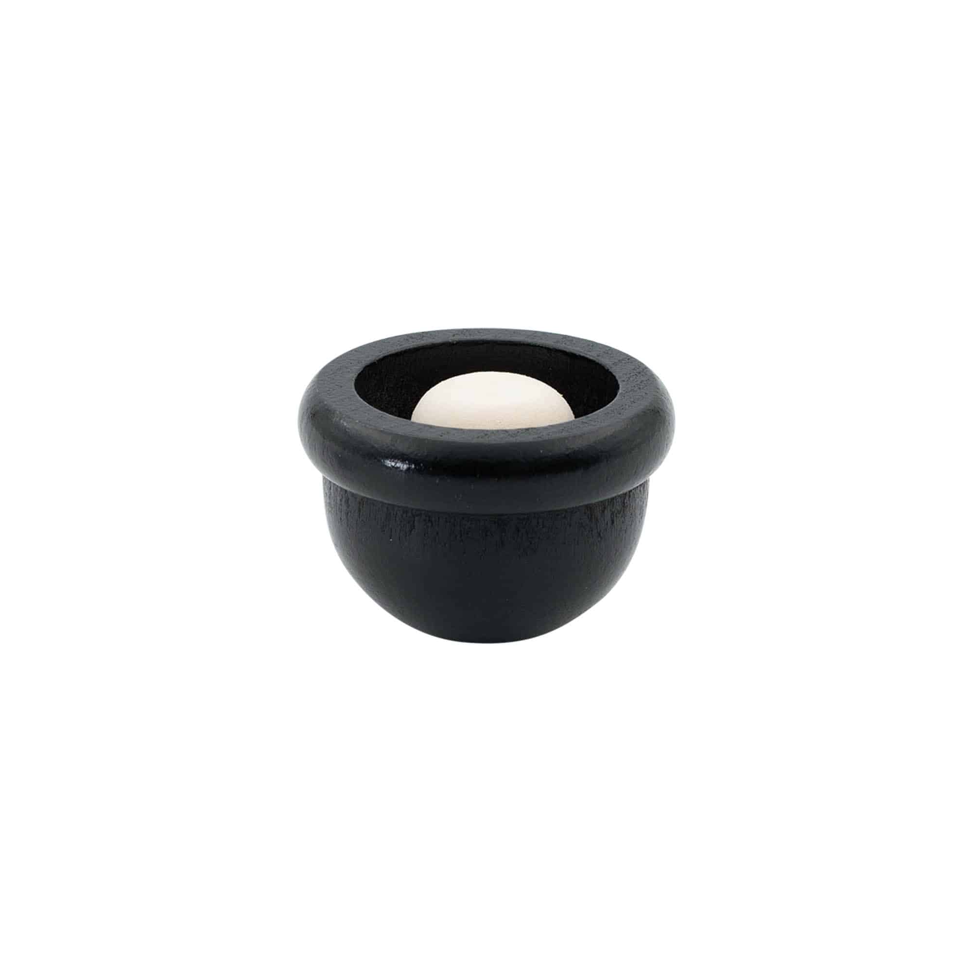 Greppkork 19 mm, trä/plast, svart, för mynning: kork