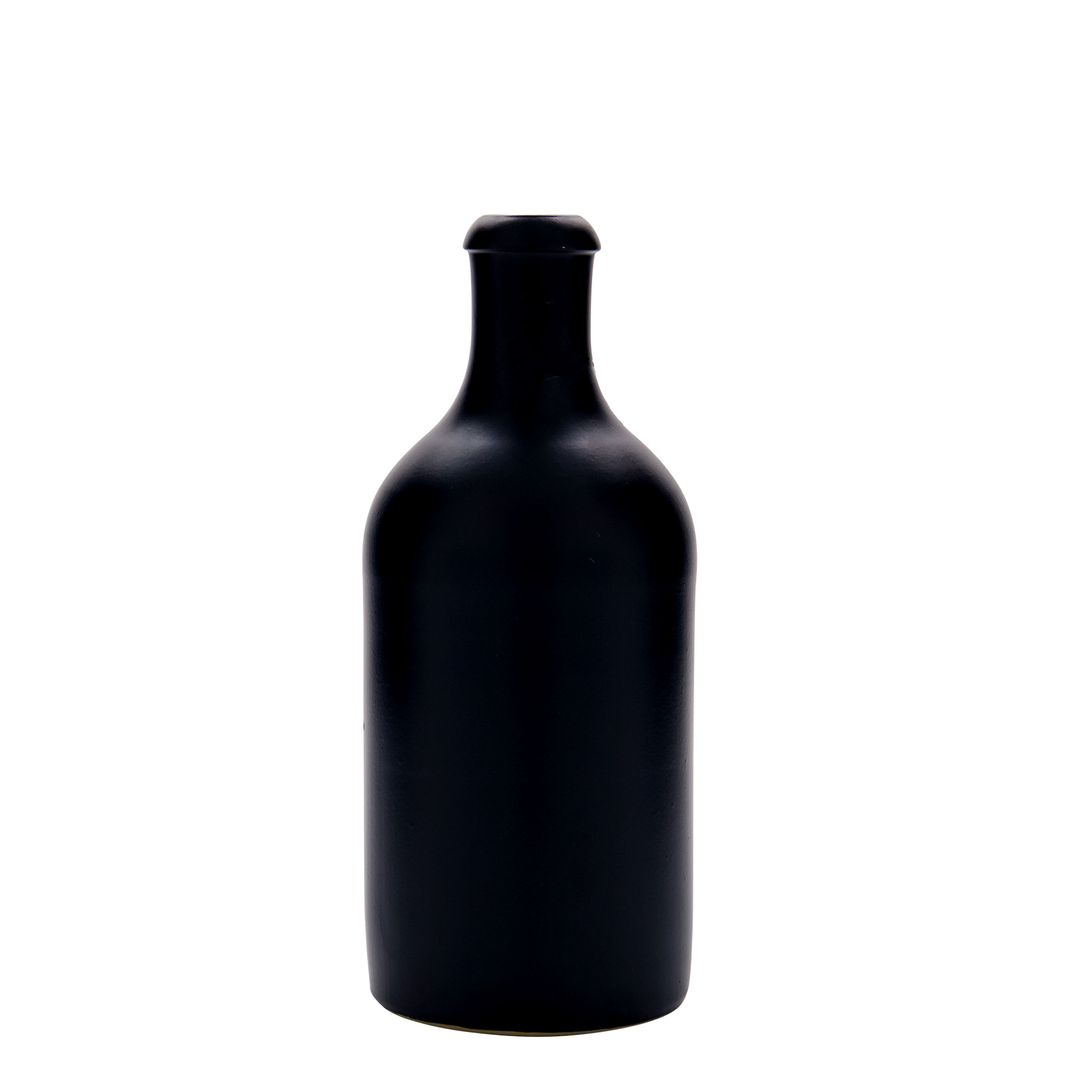 500 ml lerkrus, stengods, svart, mynning: bygelstängning
