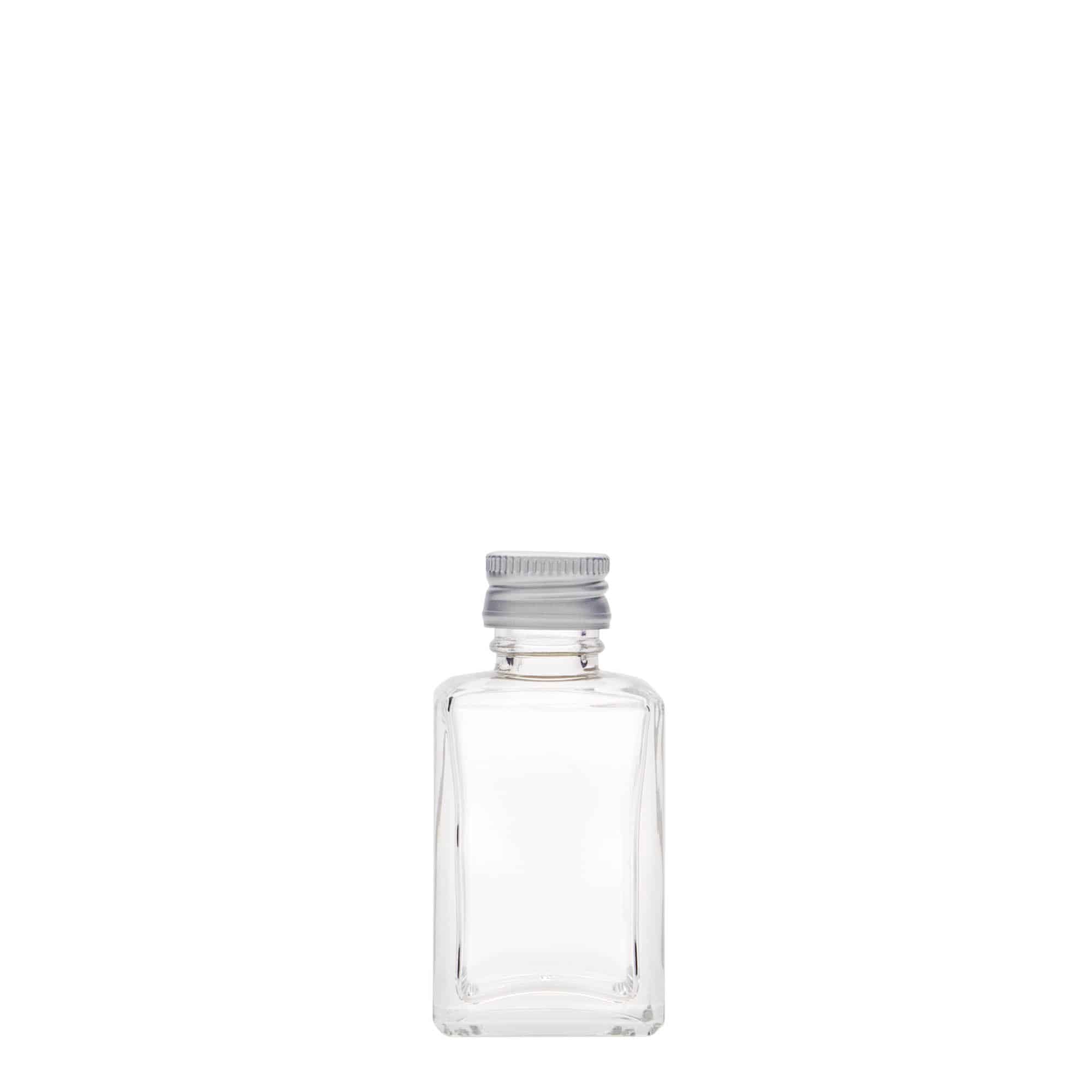 30 ml glasflaska 'Tamme', kvadratisk, mynning: PP 18