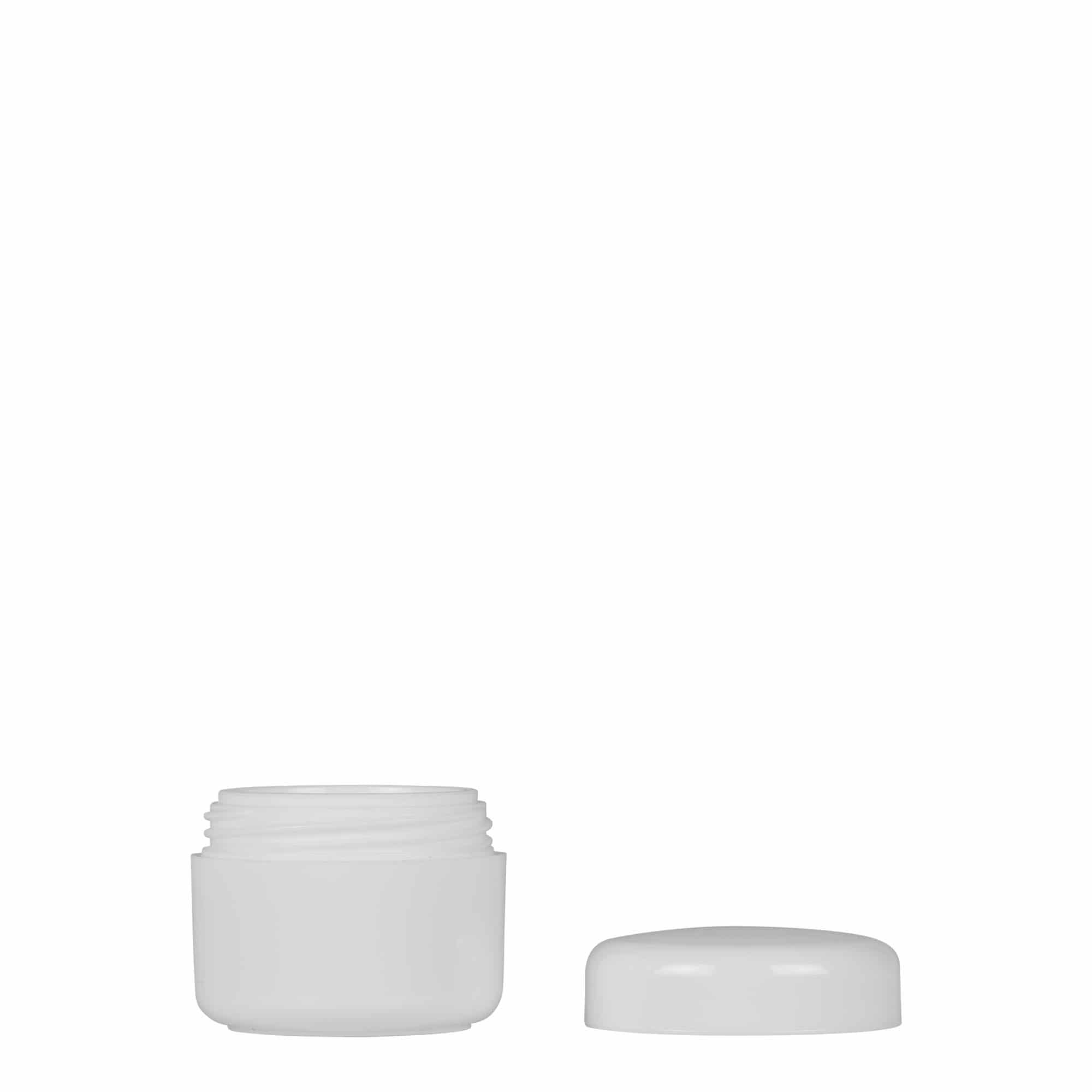 5 ml plastburk 'Bianca', PP, vit, öppning: skruvlock