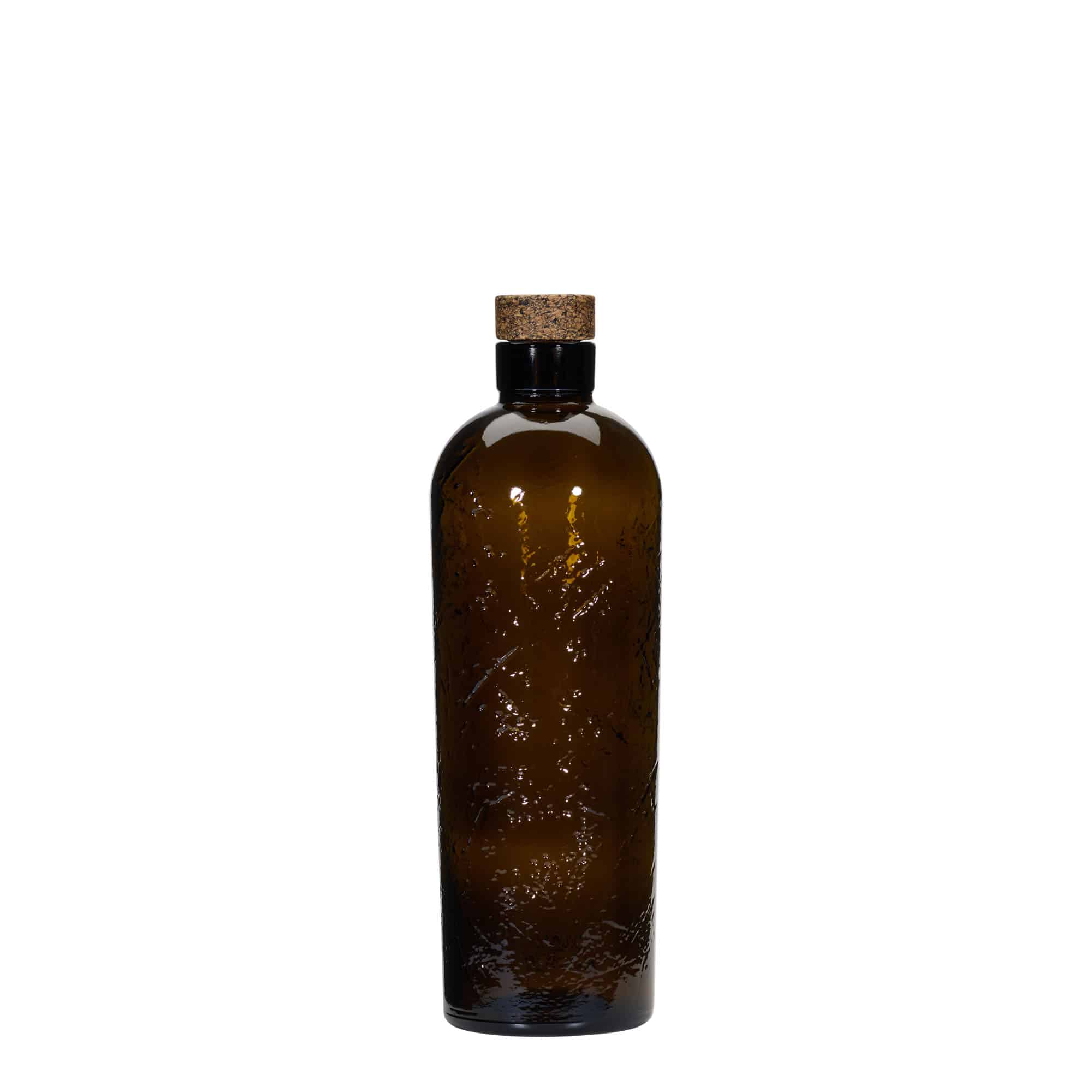 700 ml Widly Crafted glasflaska 'Natural', brun, mynning: kork