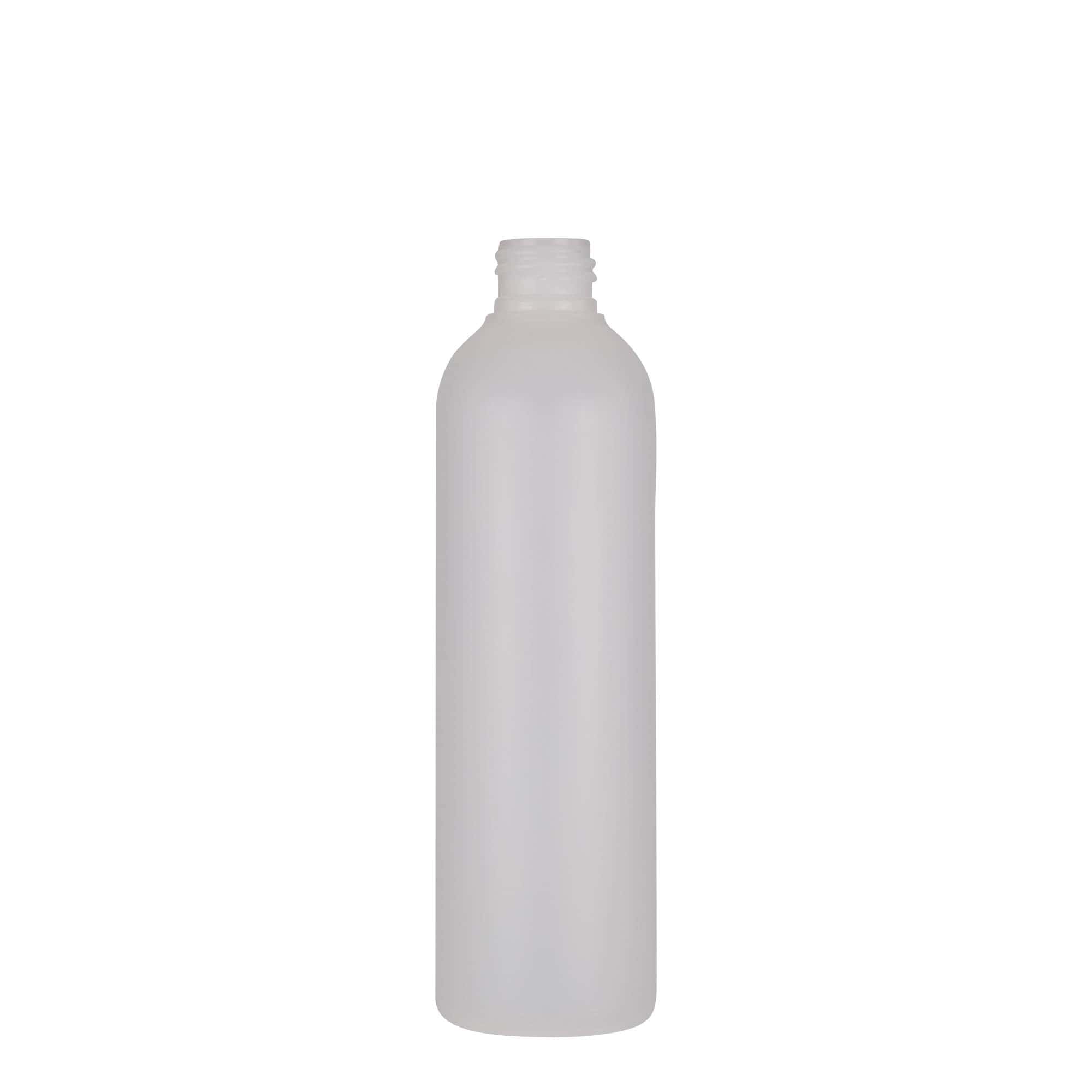 250 ml plastflaska 'Tuffy', HDPE, natur, öppning: 24/410