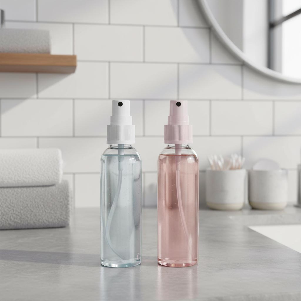 Skruvlock sprayfördelare, PP-plast, svart, för mynning: 24/410