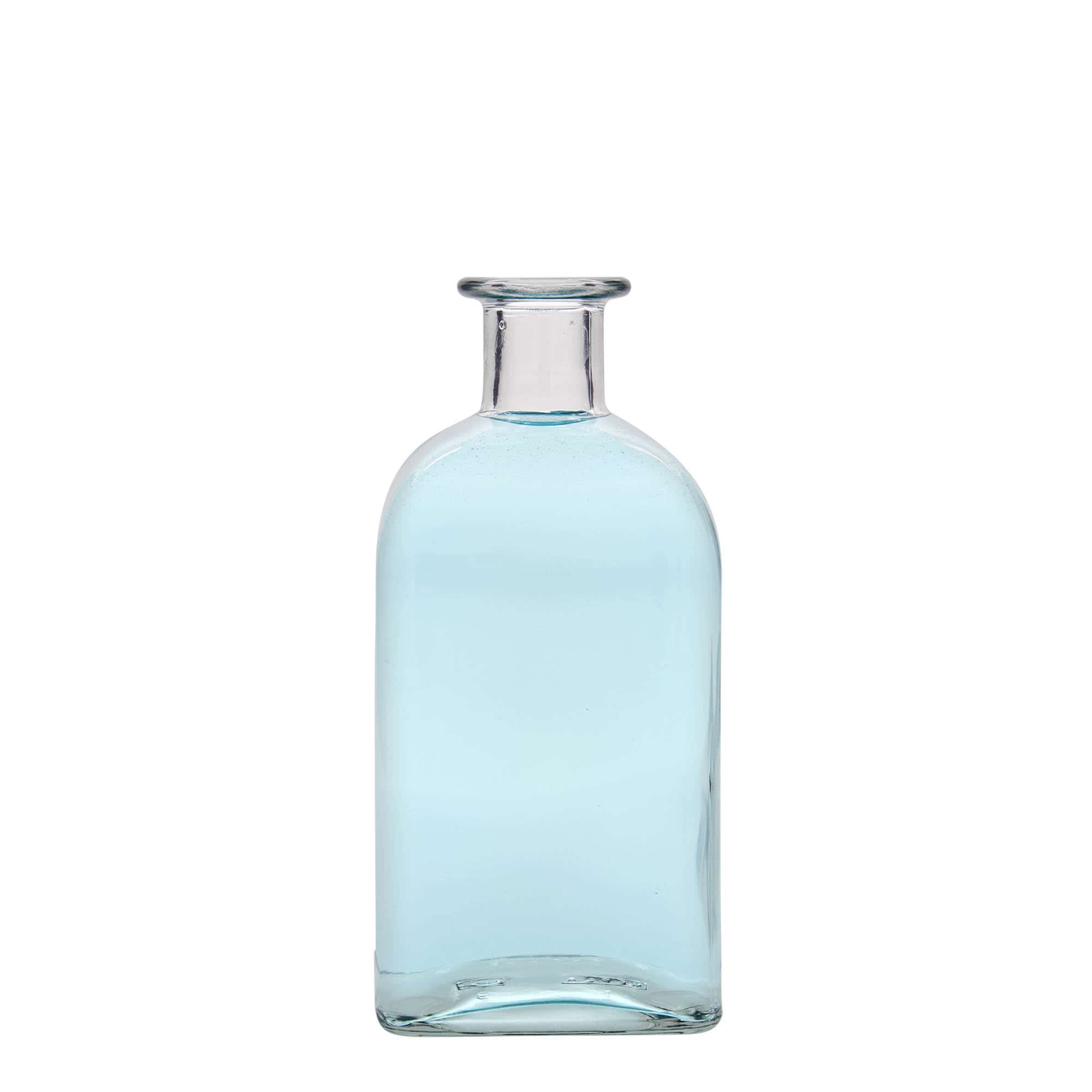 500 ml apoteksglasflaska Carré, kvadratisk, mynning: kork