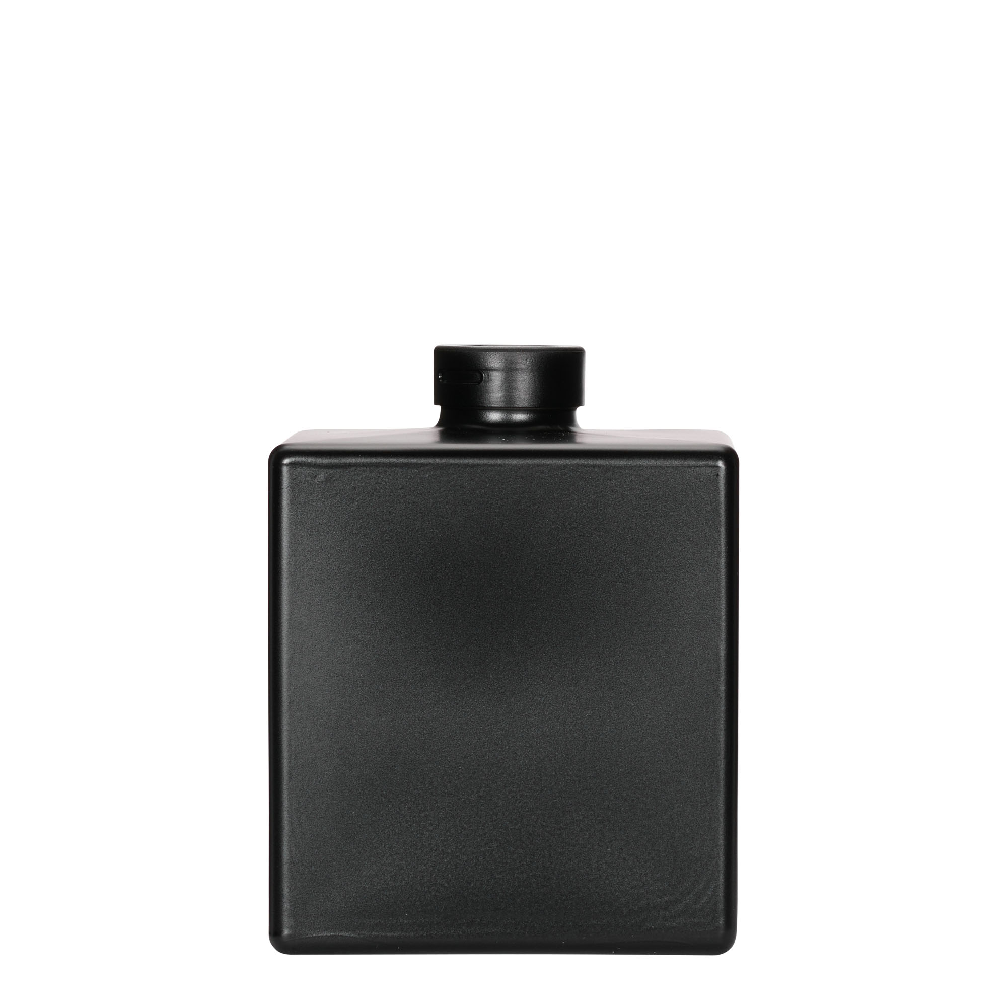 500 ml glasflaska 'Cube', fyrkantig, svart, öppning: kork 500 ml glasflaska 'Cube', fyrkantig, svart, öppning: kork