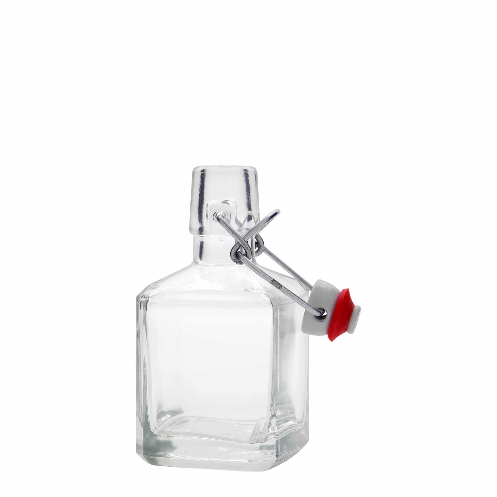 200 ml glasflaska 'Kubica', fyrkantig, mynning: bygelstängning 200 ml glasflaska 'Kubica', fyrkantig, mynning: bygelstängning