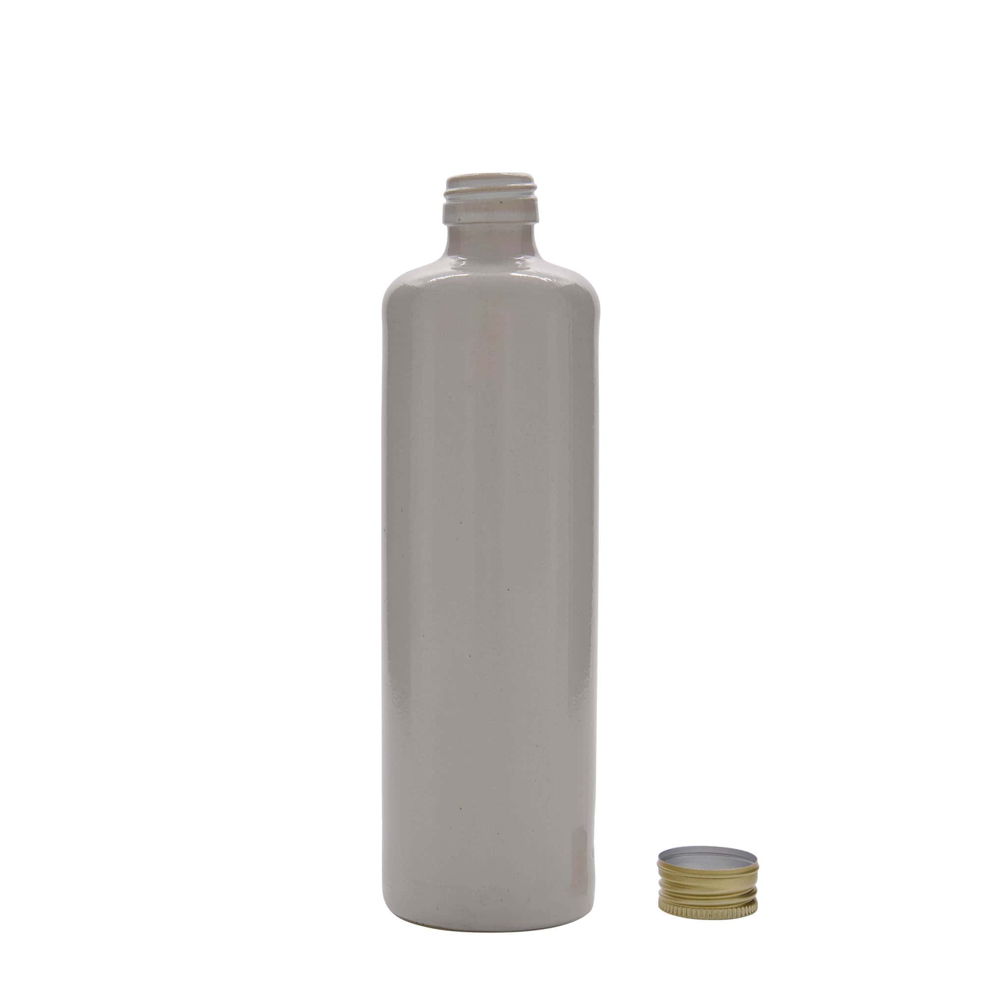 500 ml lertunna, stengods, vit, mynning: PP 31,5