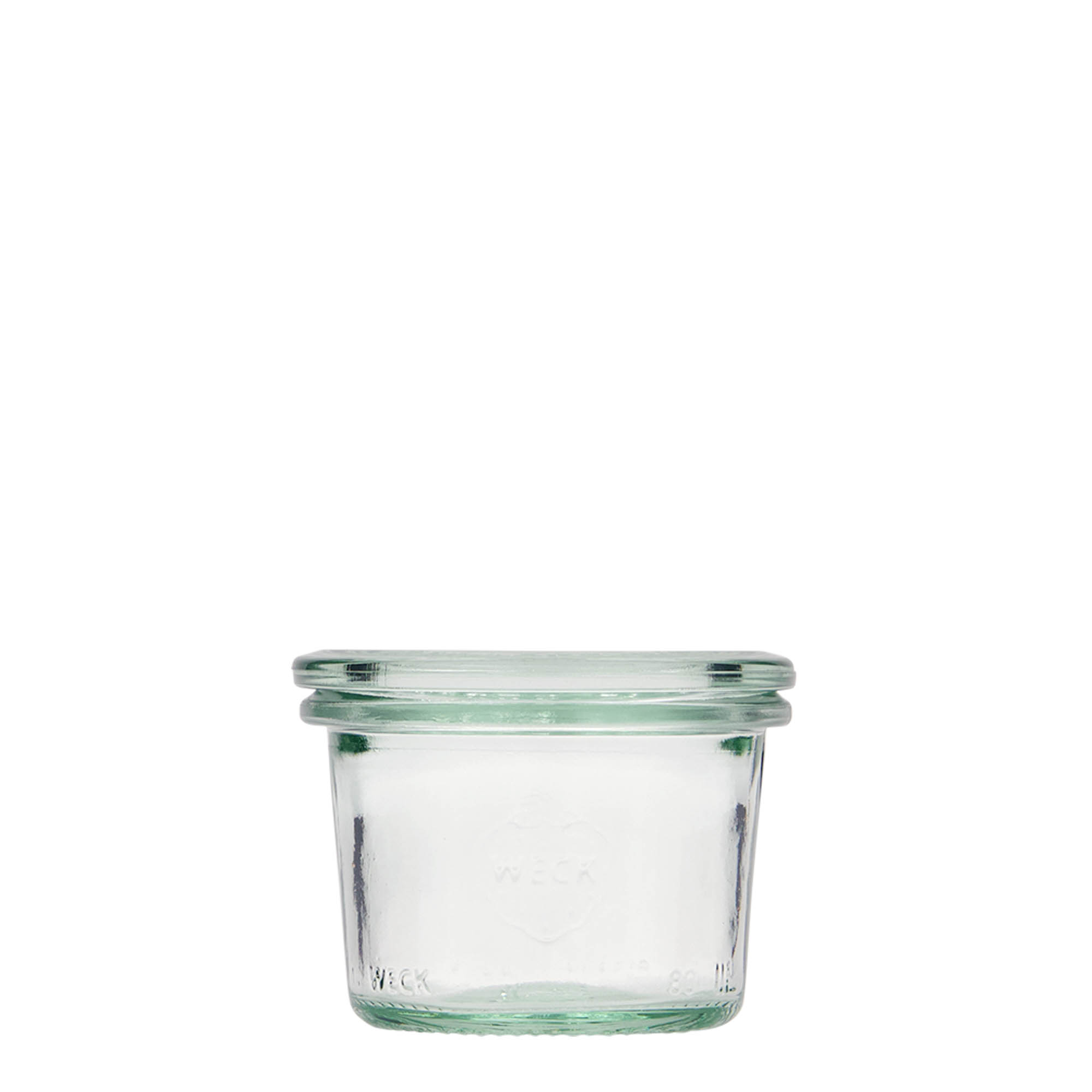 12x 80 ml WECK-störtglas med glaslock RR 60