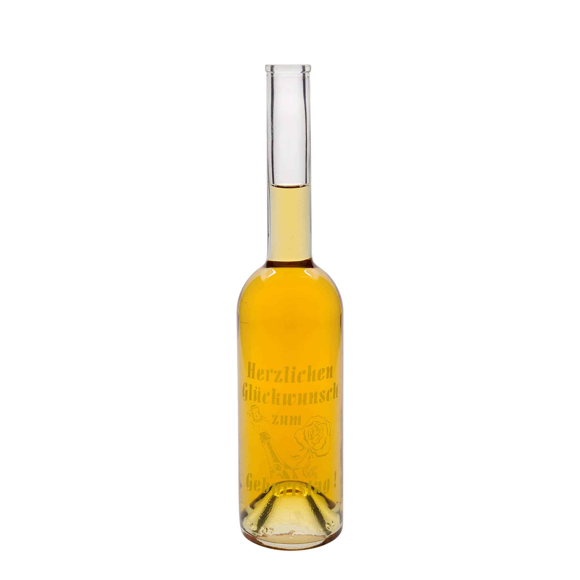 500 ml glasflaska 'Opera', motiv: Apple, mynning: kork