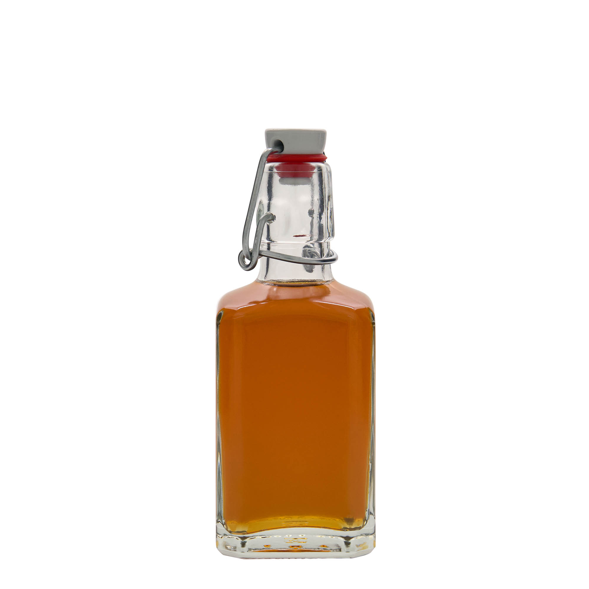 250 ml glasflaska 'Rialto', kvadratisk, mynning: bygelkapsyl 250 ml glasflaska 'Rialto', kvadratisk, mynning: bygelkapsyl