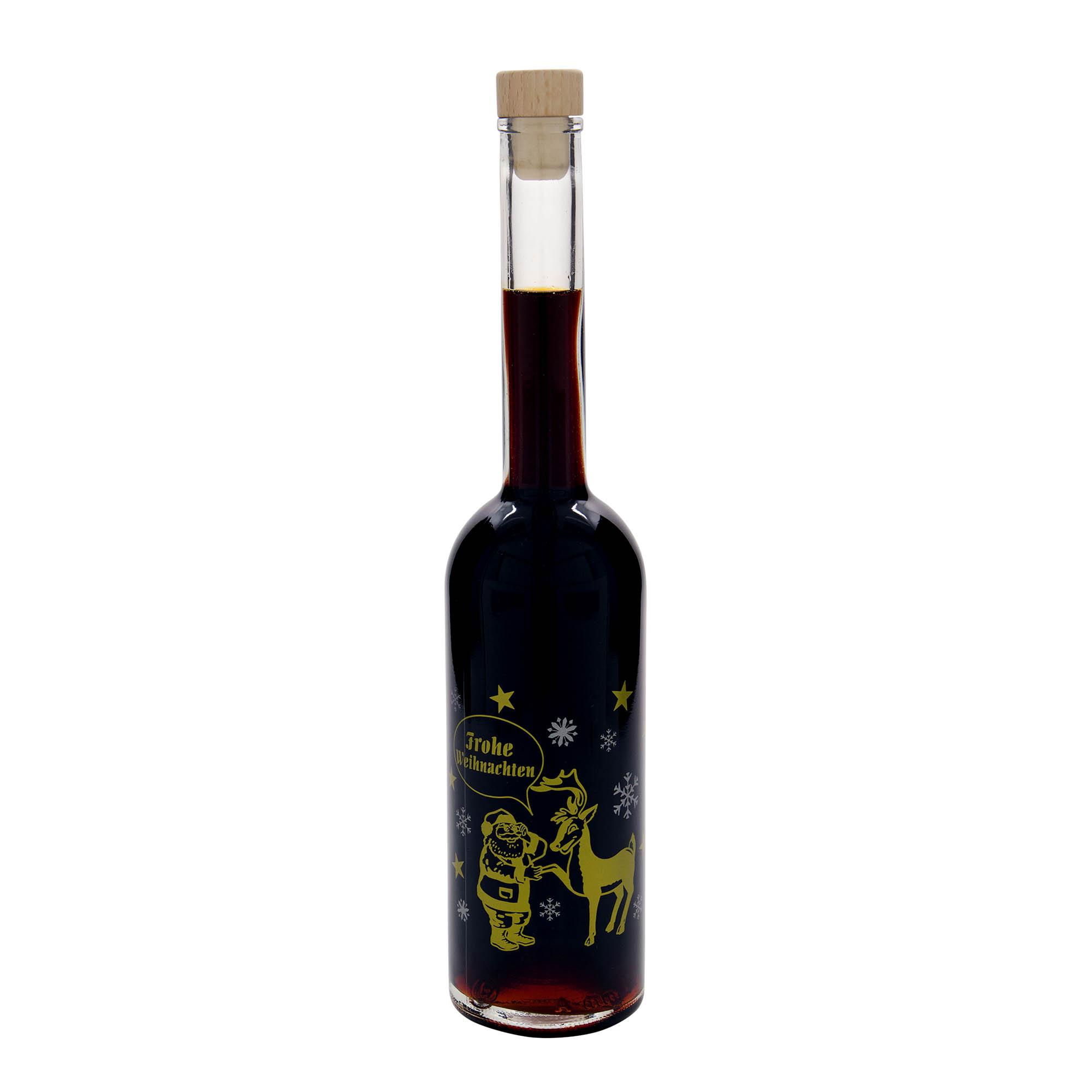 500 ml glasflaska 'Opera', motiv: fyrverkeri, öppning: kork