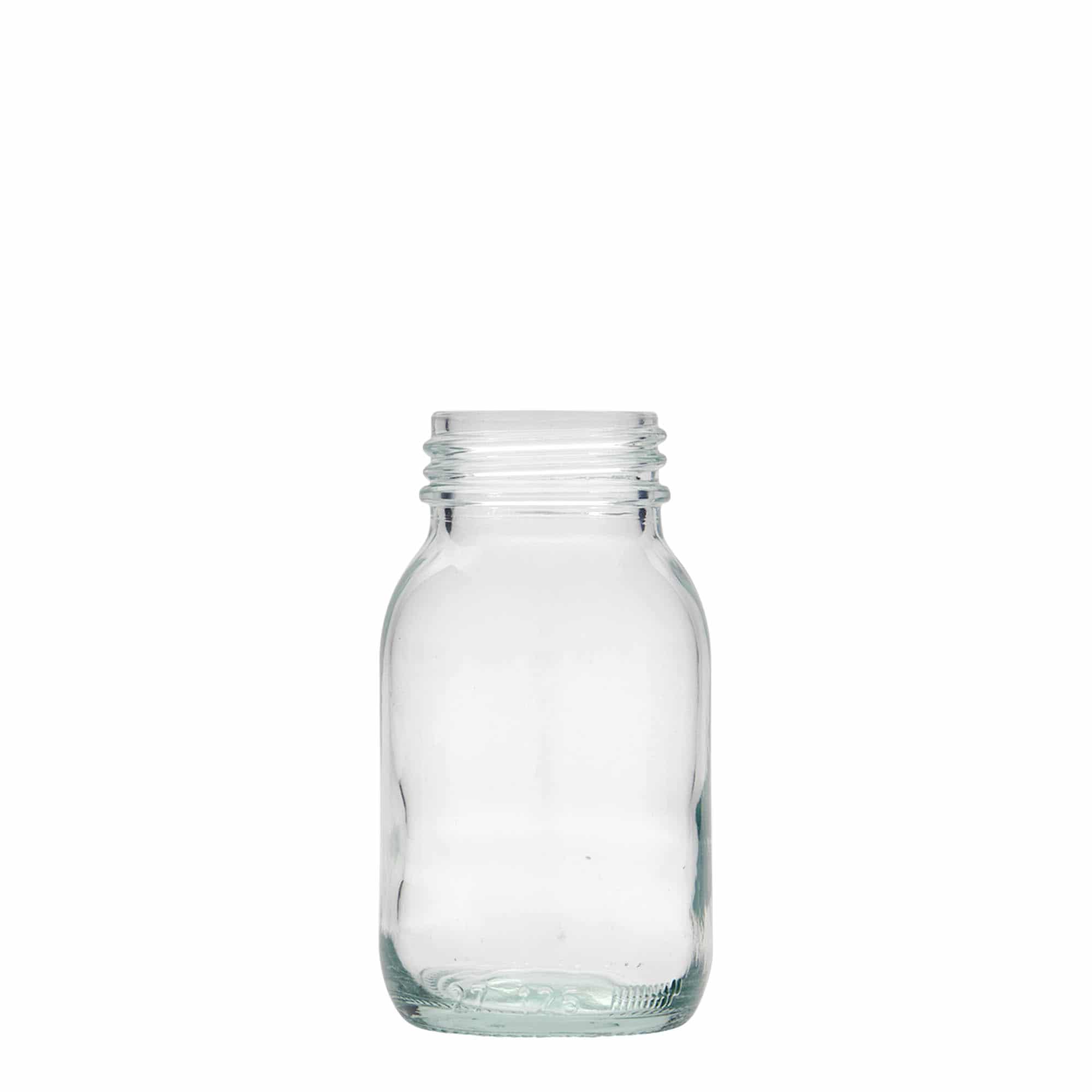 125 ml burk med bred hals, mynning: DIN 40 125 ml burk med bred hals, mynning: DIN 40