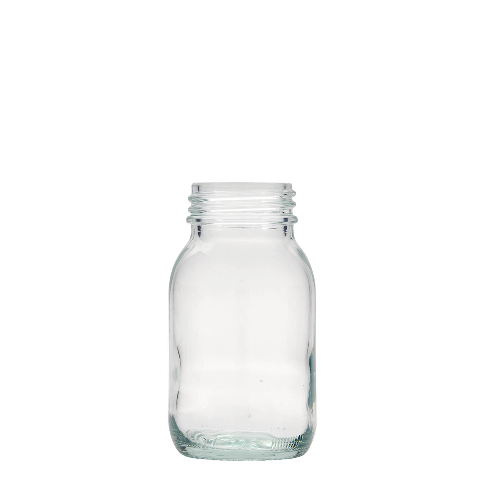 125 ml vid halsglas, mynning: DIN 40 125 ml vid halsglas, mynning: DIN 40