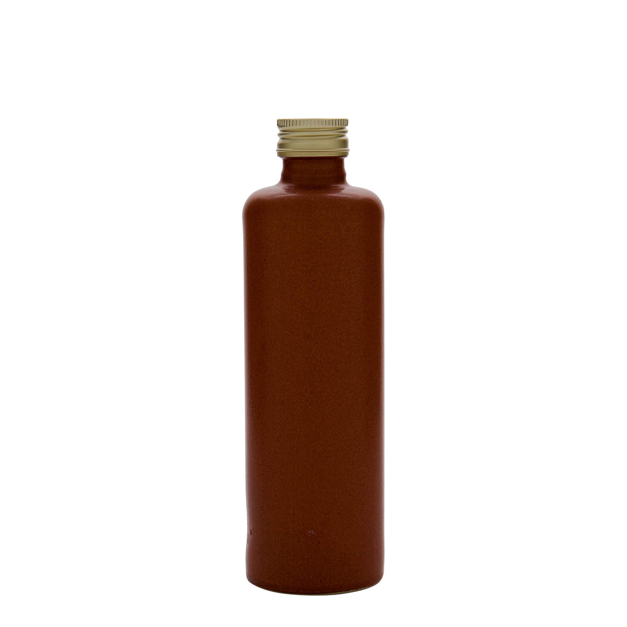 350 ml lerkrus, stengods, rödbrun, mynning: PP 31,5