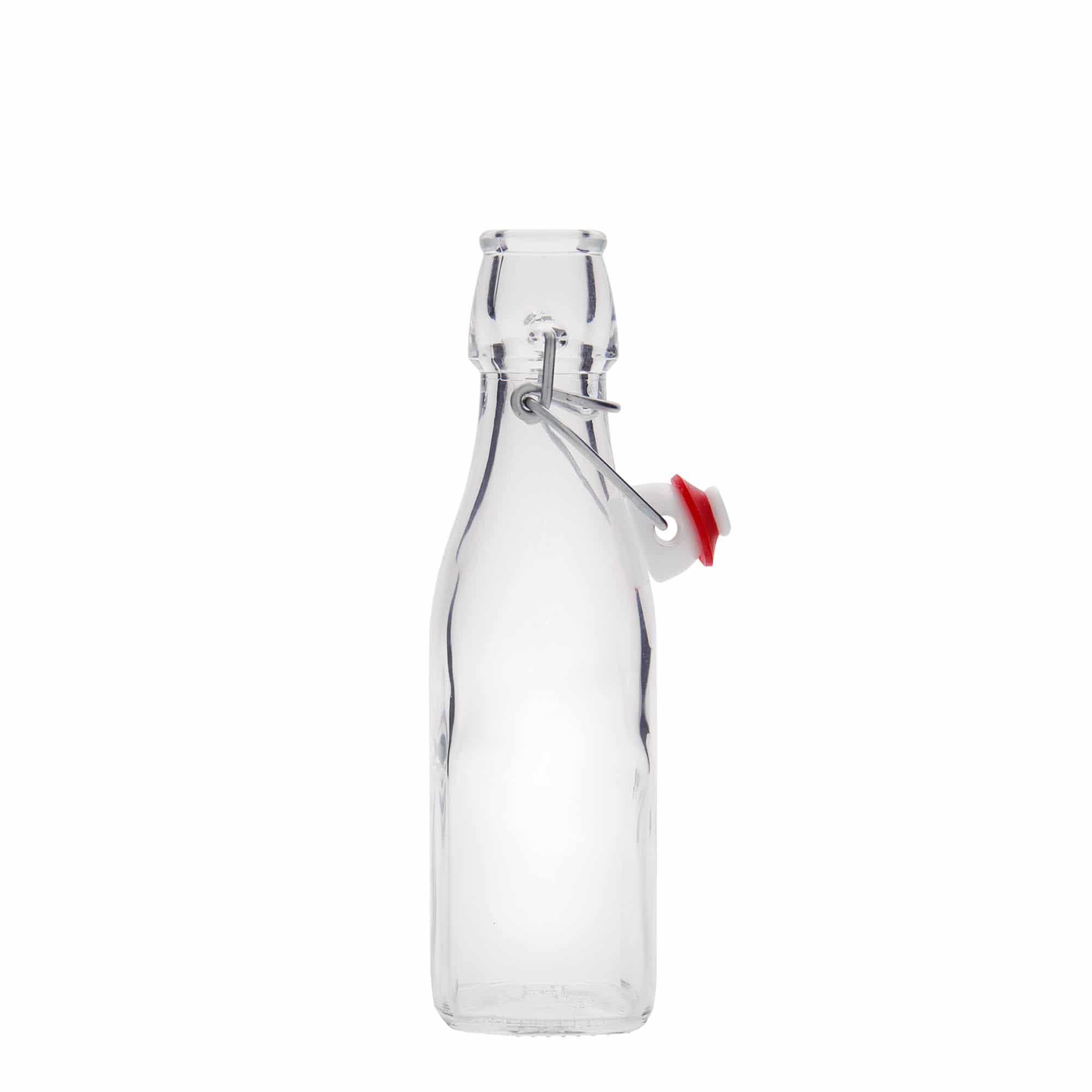 250 ml glasflaska 'Swing, fyrkantig, öppning: bygelstängning'