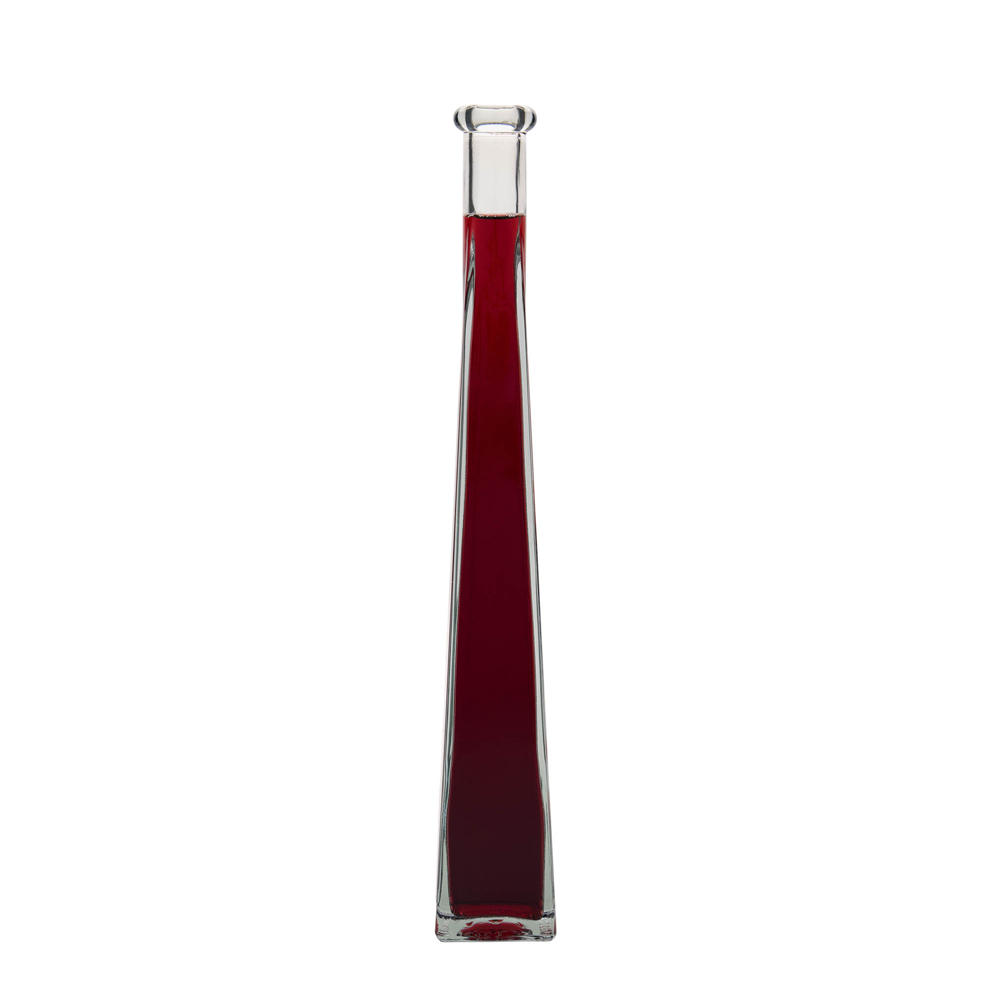 200 ml glasflaska 'Dama Quadrato', fyrkantig, mynning: kork