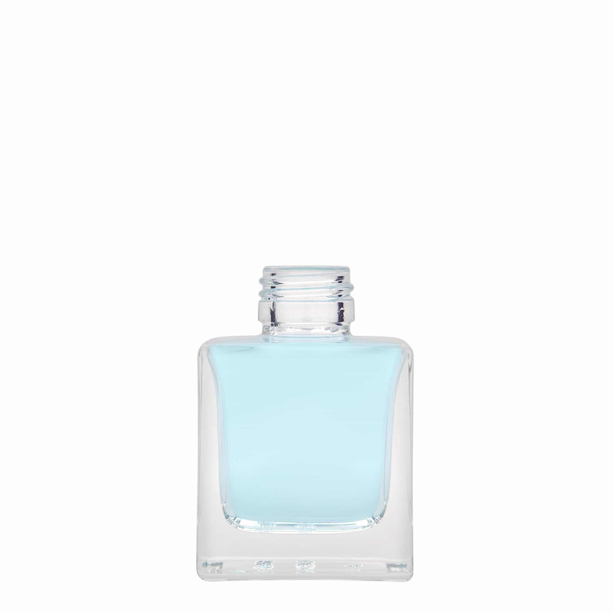 100 ml glasflaska 'Cube', kvadratisk, mynning: PP 28 100 ml glasflaska 'Cube', kvadratisk, mynning: PP 28