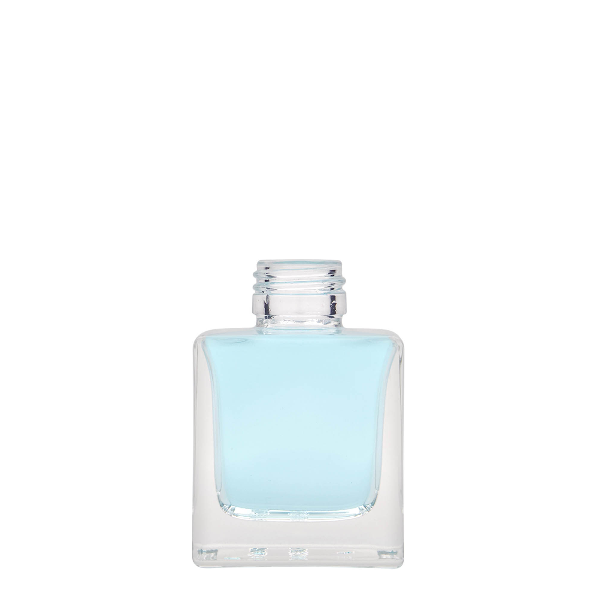 100 ml glasflaska 'Cube', kvadratisk, mynning: PP 28 100 ml glasflaska 'Cube', kvadratisk, mynning: PP 28