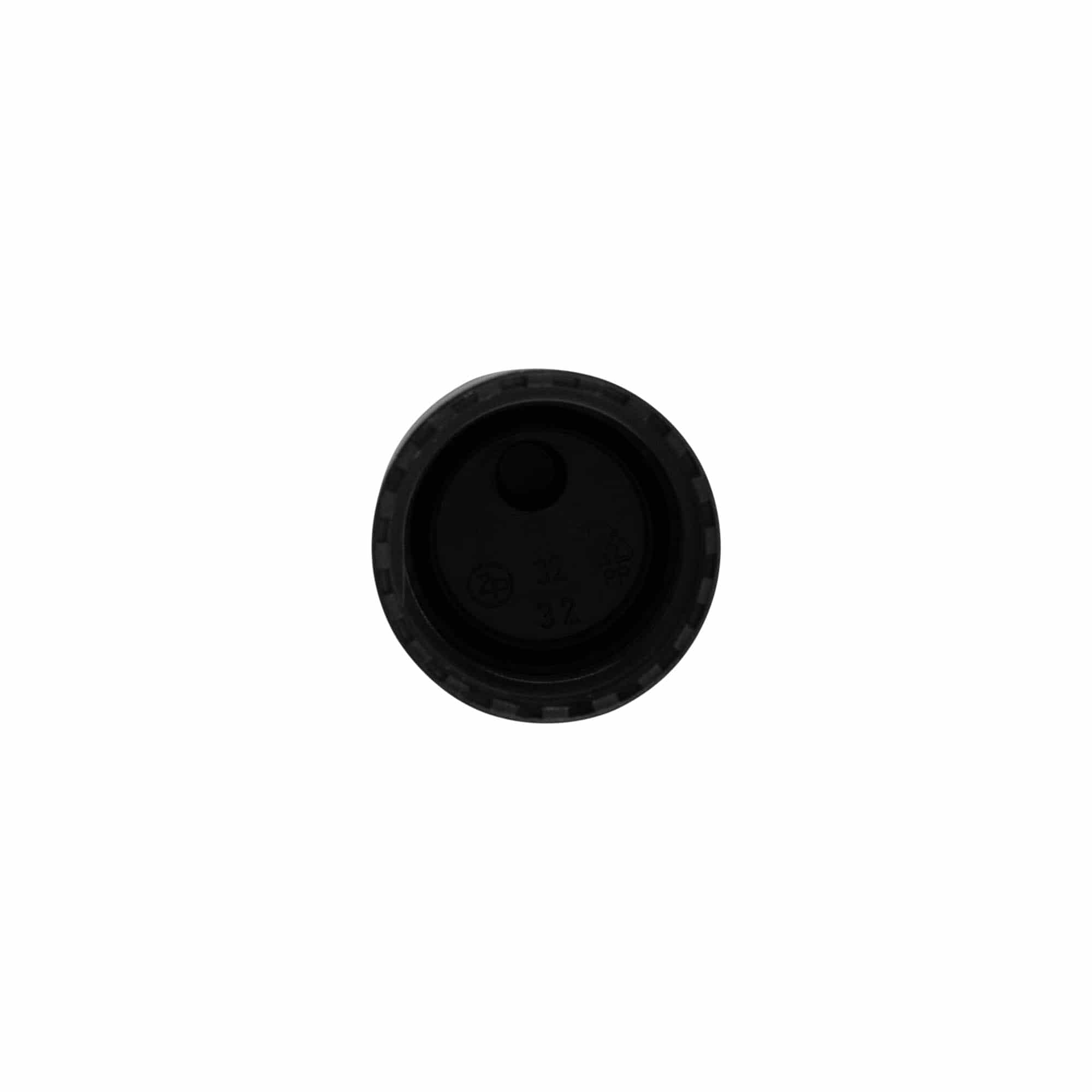 Skruvlock Disc Top, PP-plast, svart, för öppning: 24/410