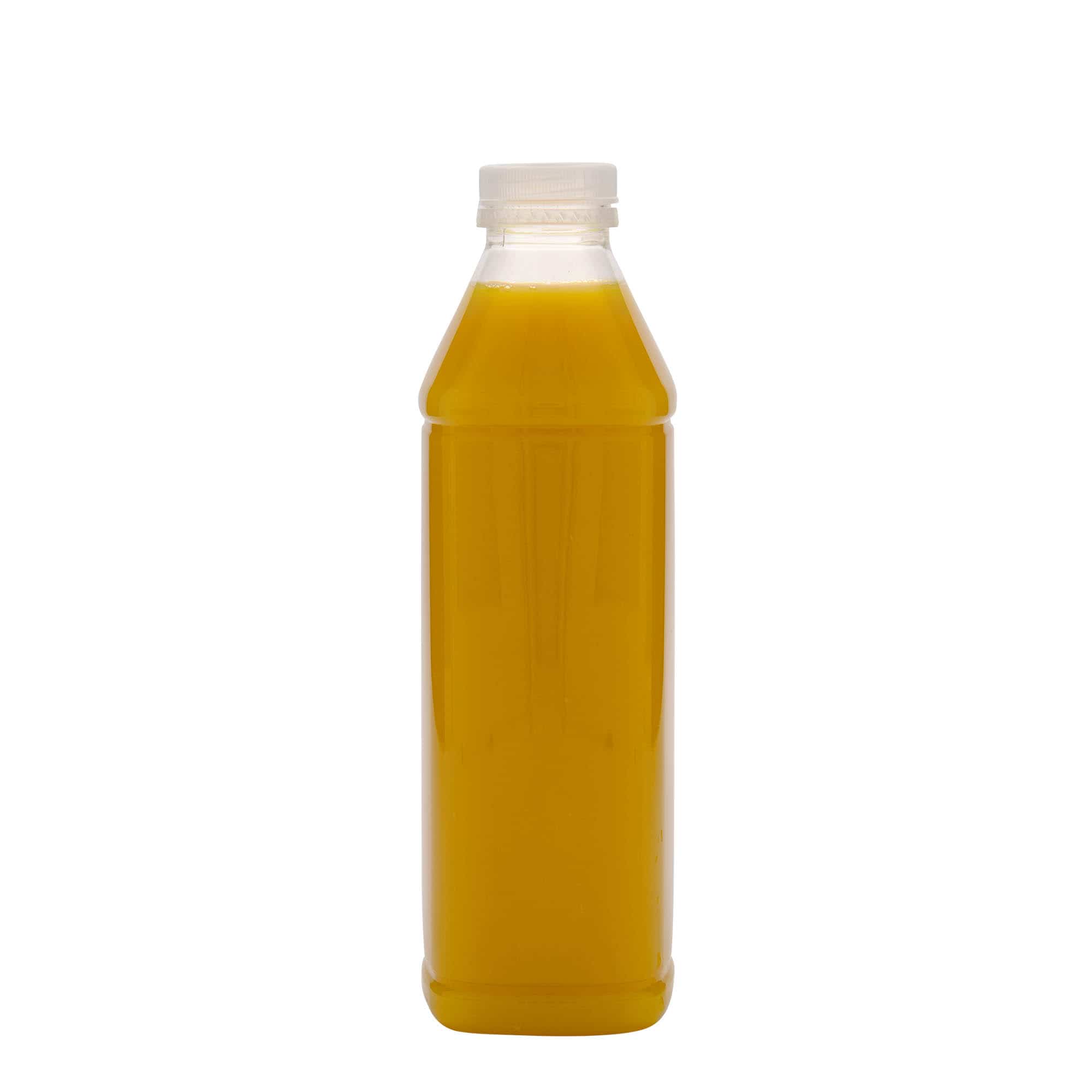 1 000 ml PET-flaska Milk and Juice Carré, kvadratisk, plast, mynning: 38 mm