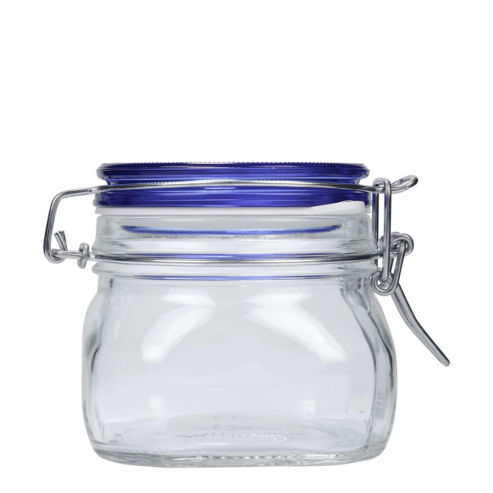 500 ml patentburk 'Fido' BlueTop, kvadratisk, mynning: trådbygellock 500 ml patentburk 'Fido' BlueTop, kvadratisk, mynning: trådbygellock