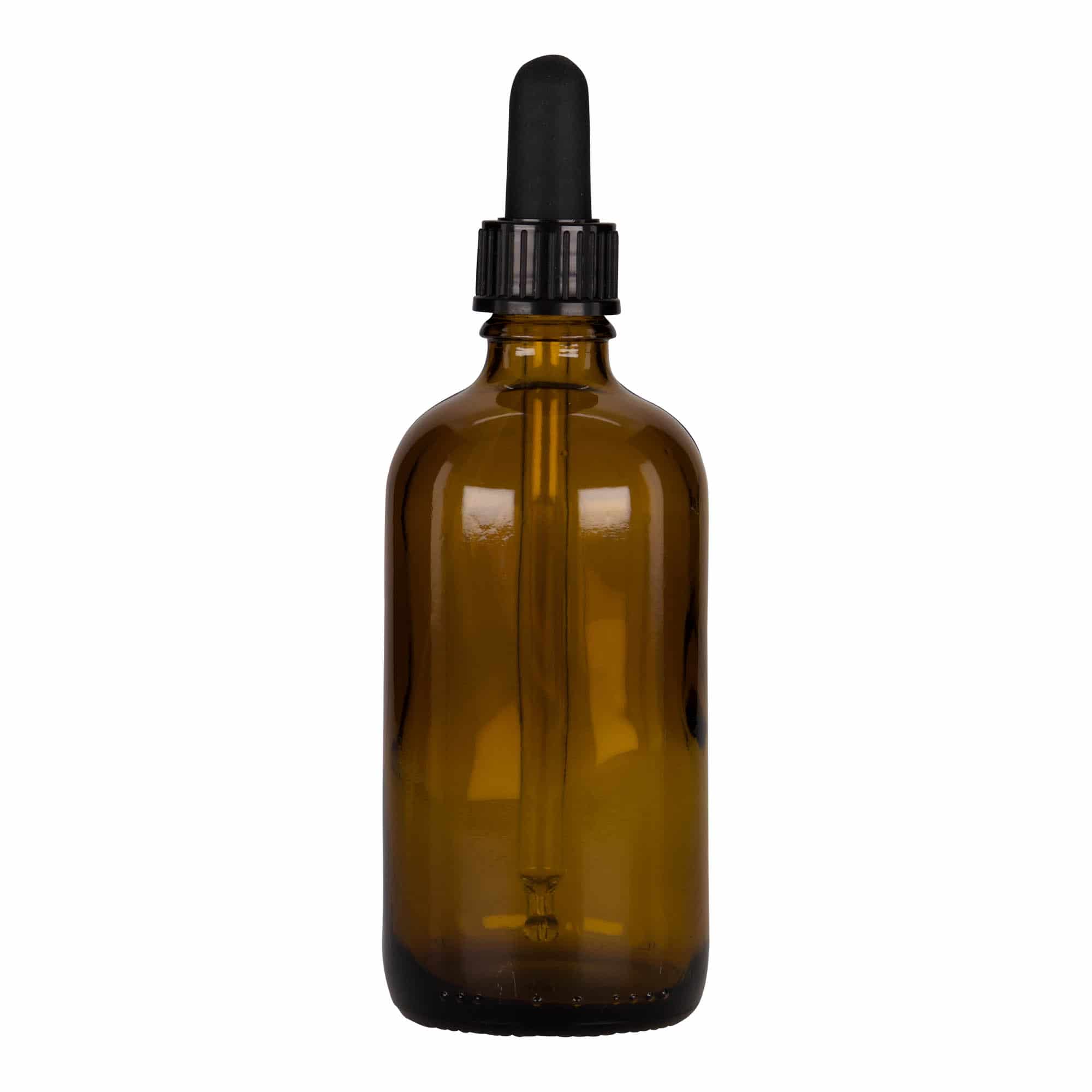 100 ml flaska med pipett, medicin, glas, brun-svart, mynning: DIN 18 100 ml flaska med pipett, medicin, glas, brun-svart, mynning: DIN 18