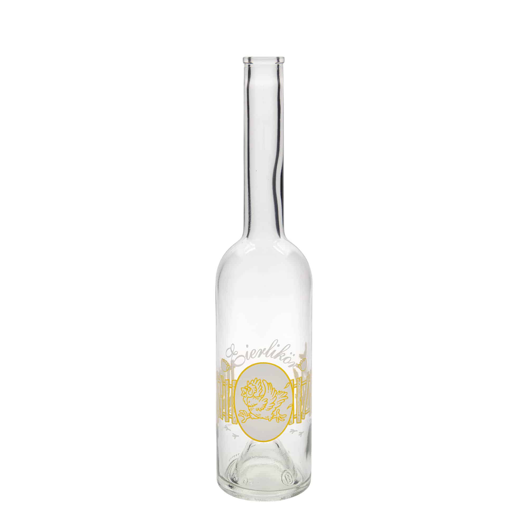 500 ml glasflaska 'Opera', motiv: ägglikör, öppning: kork