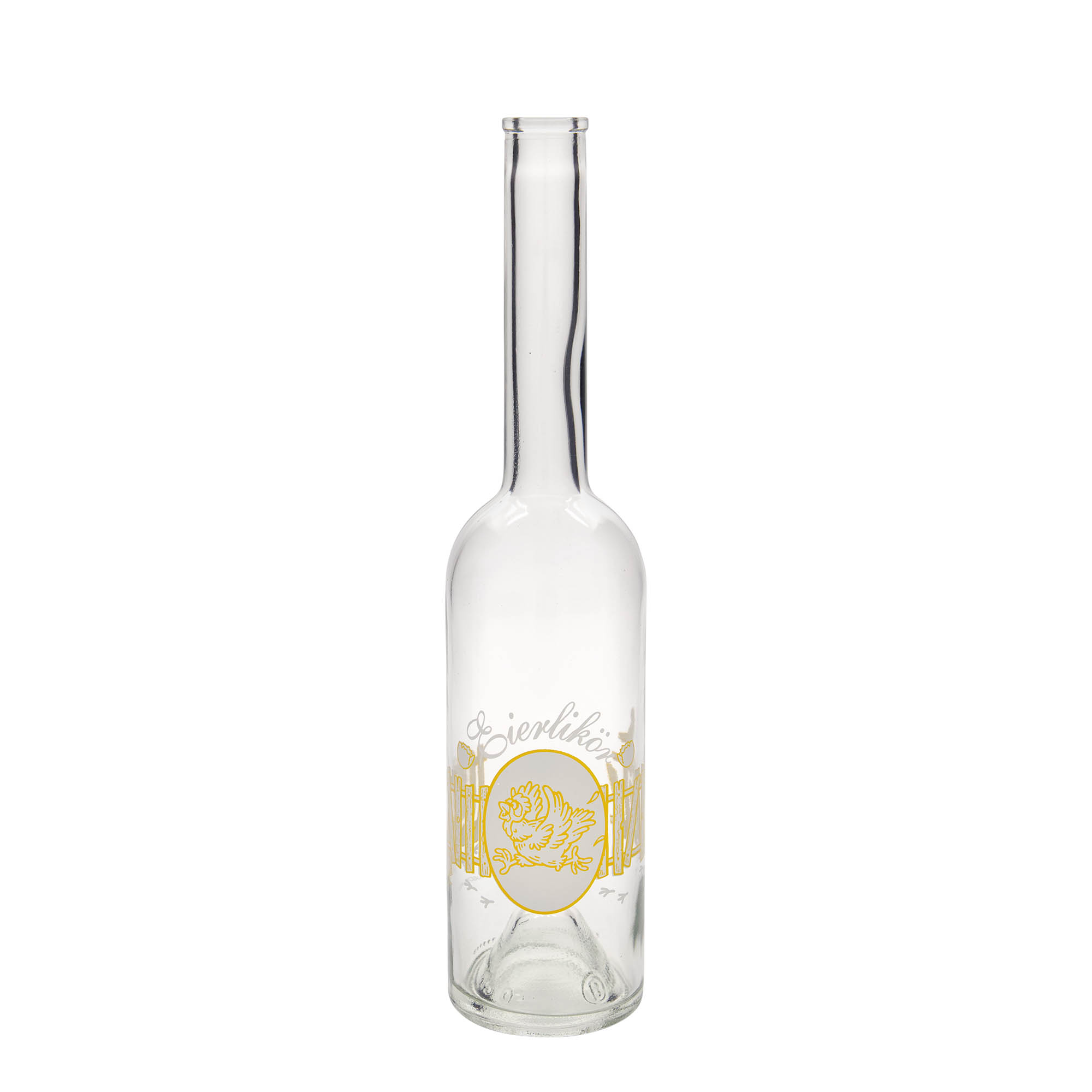 500 ml glasflaska 'Opera', motiv: ägglikör, öppning: kork