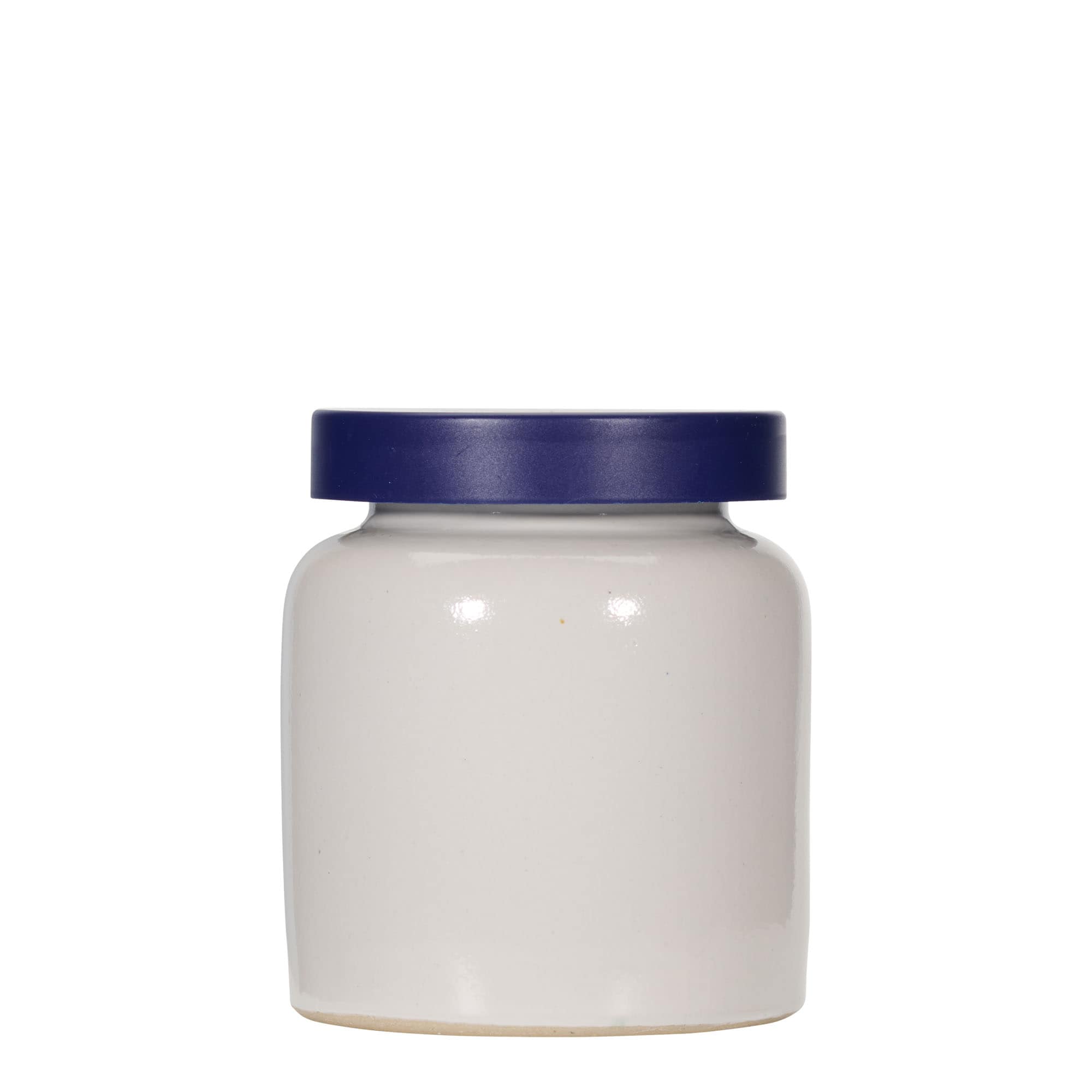 270 ml stengodskruka, keramik, vit, öppning: påhängslokk