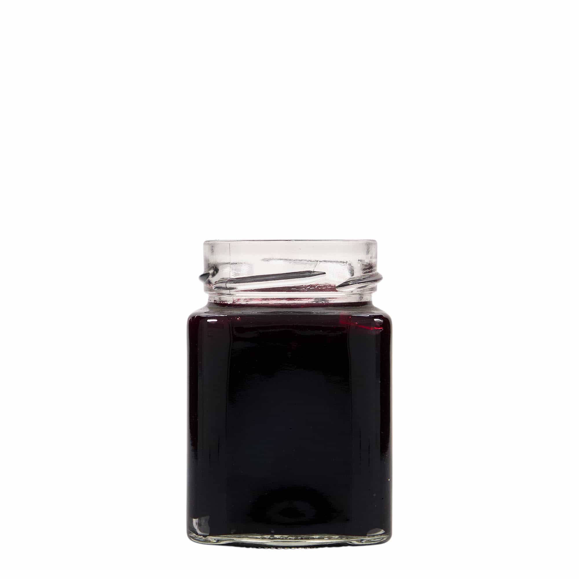 212 ml fyrkantig burk 'Funny', mynning: deep twist off (DTO 58)