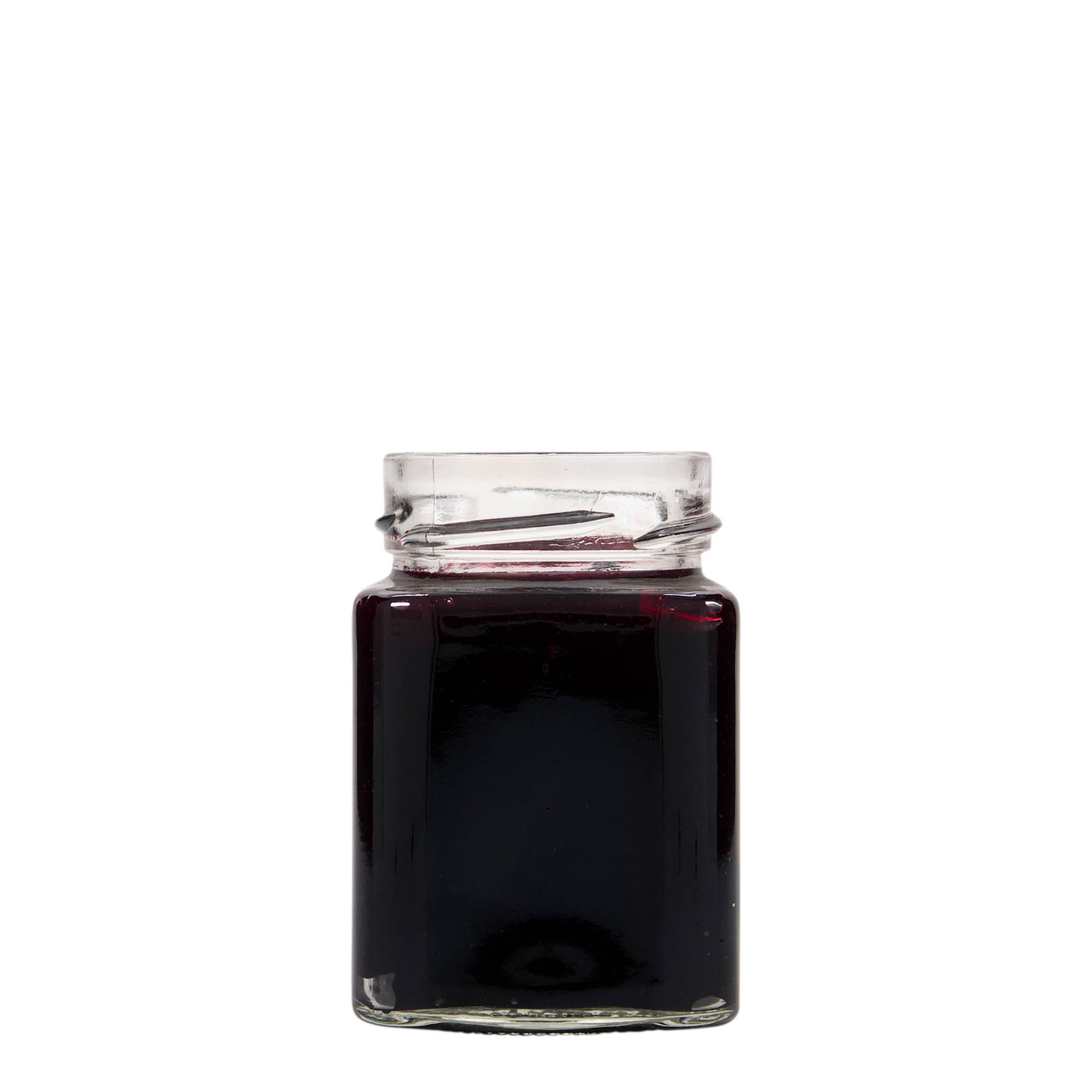 212 ml fyrkantigt glas 'Funny', öppning: Deep-Twist-Off (DTO 58)