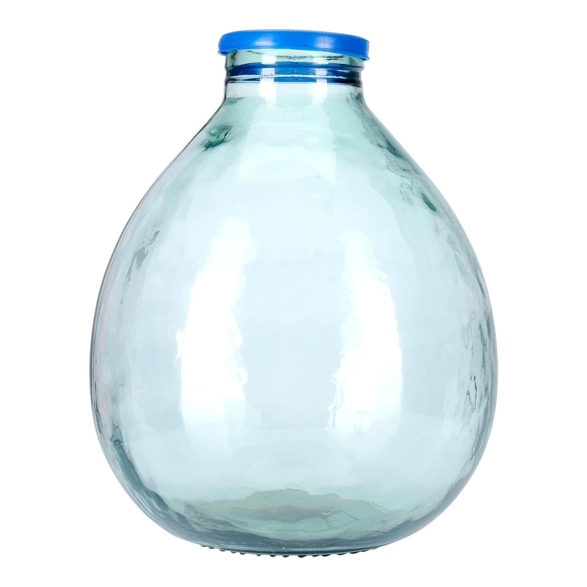 34 l ballongflaska vid hals, glas, mynning: påklämningslock