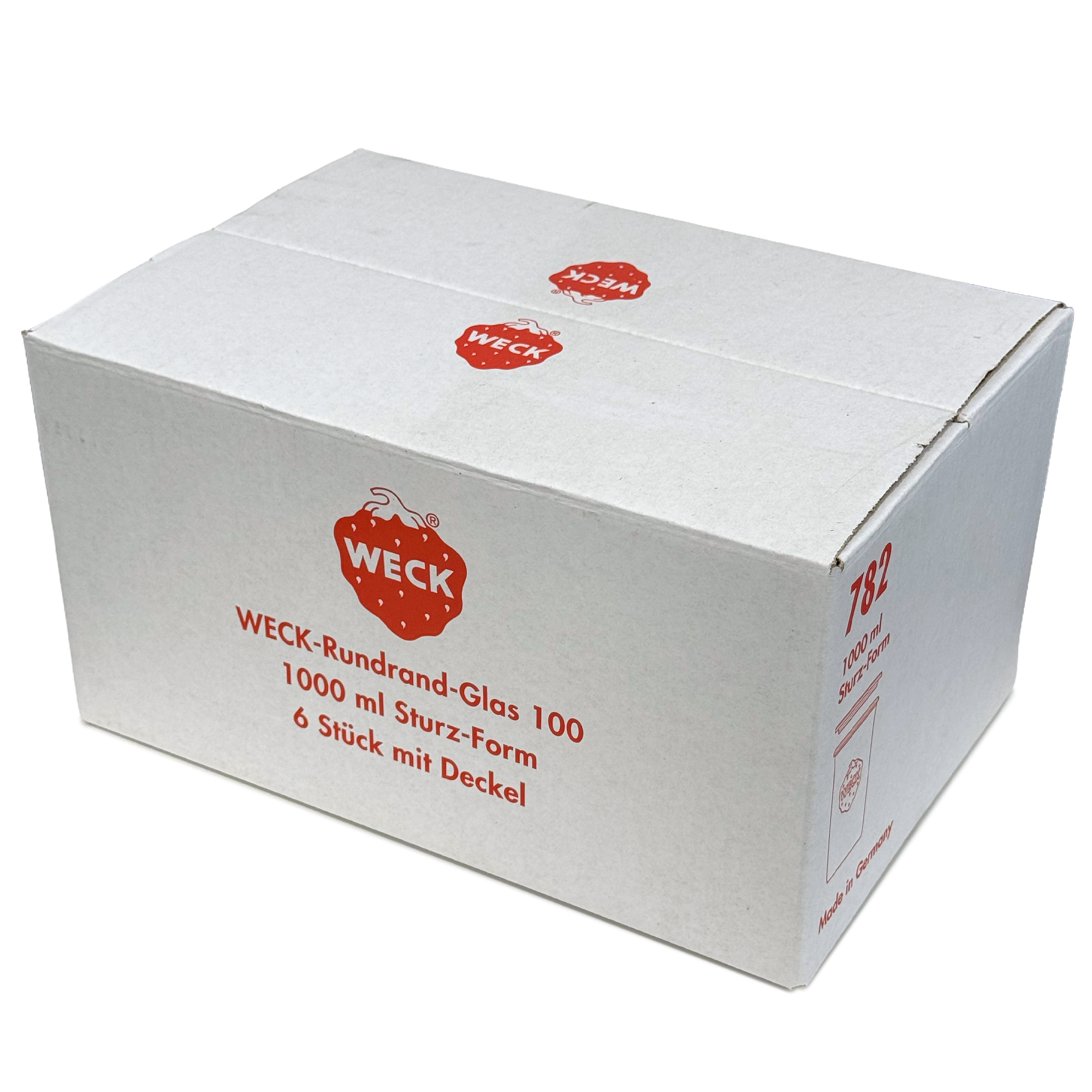 6x 1000 ml WECK-störtglas med glaslock RR 100