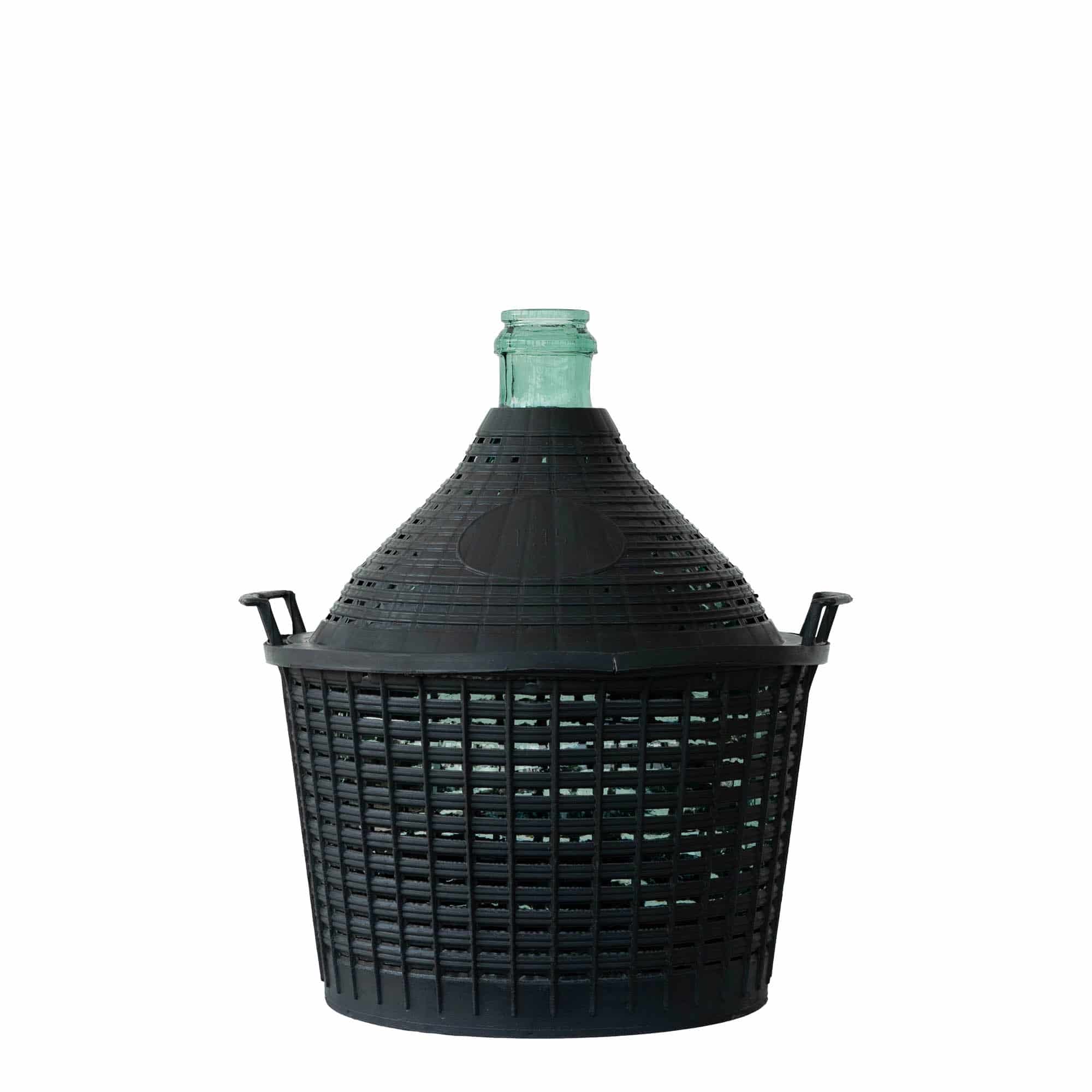 15 l ballongflaska smal hals, glas, mynning: snäpplock