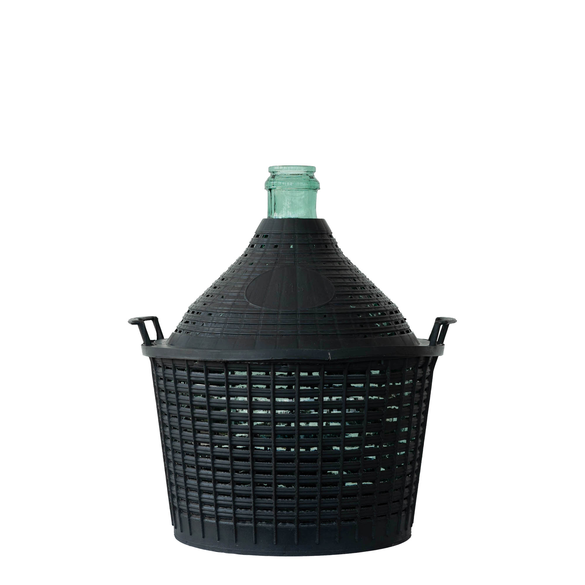 15 l ballongflaska med smal hals, glas, mynning: påklämningslock 15 l ballongflaska med smal hals, glas, mynning: påklämningslock