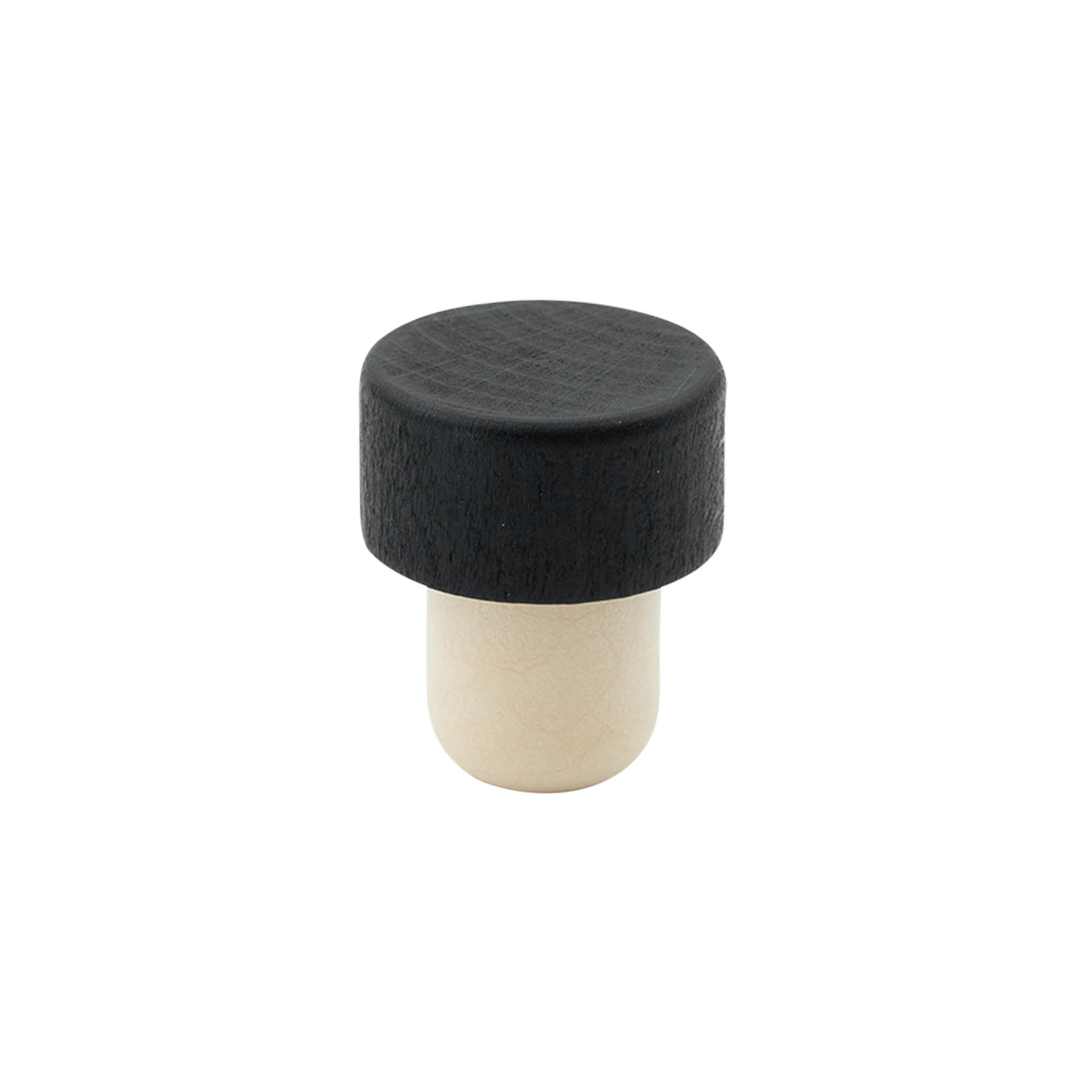 Greppkork 19 mm, trä/plast, svart, för mynning: kork Greppkork 19 mm, trä/plast, svart, för mynning: kork