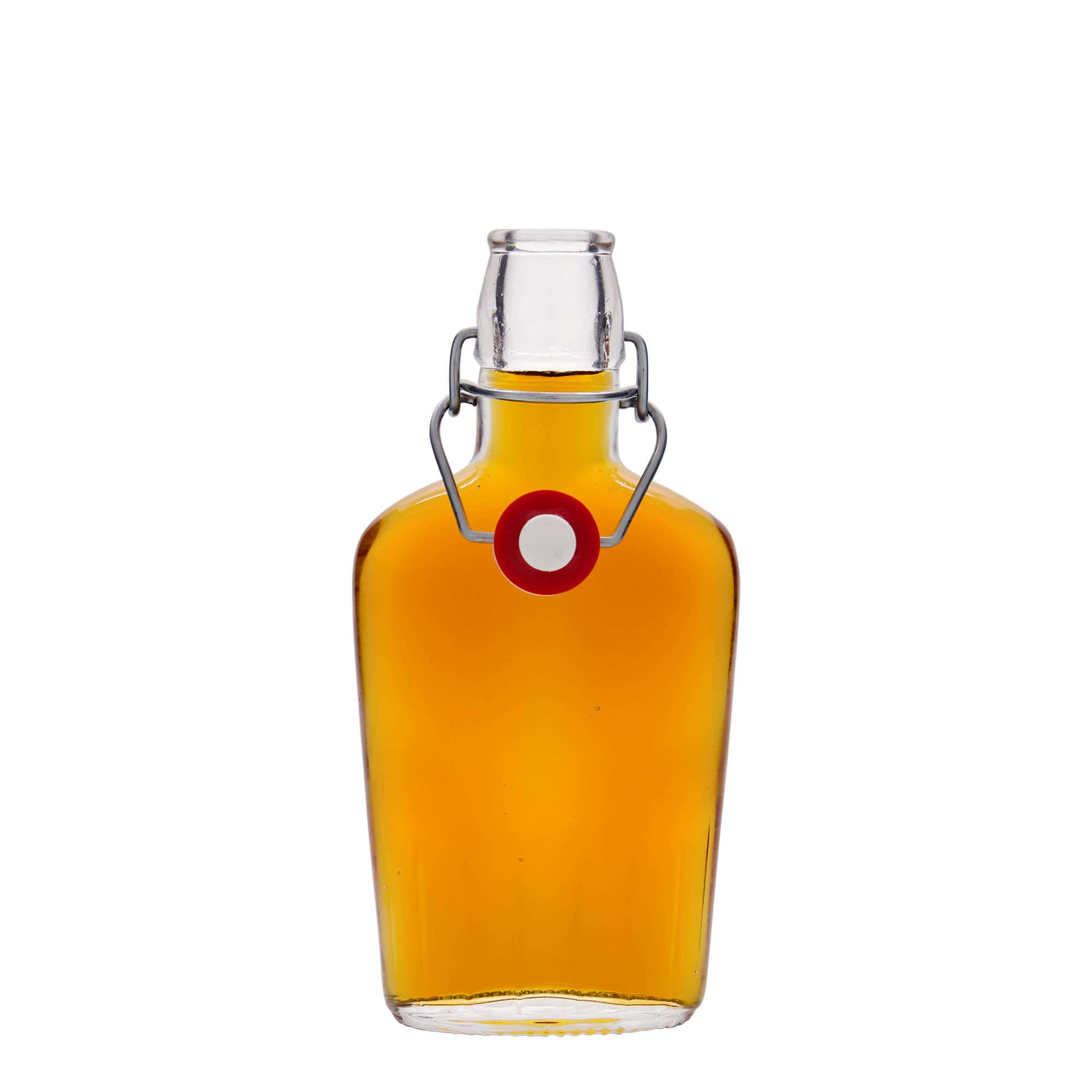 250 ml glasflaska 'Fiaschetta', oval, mynning: klämma