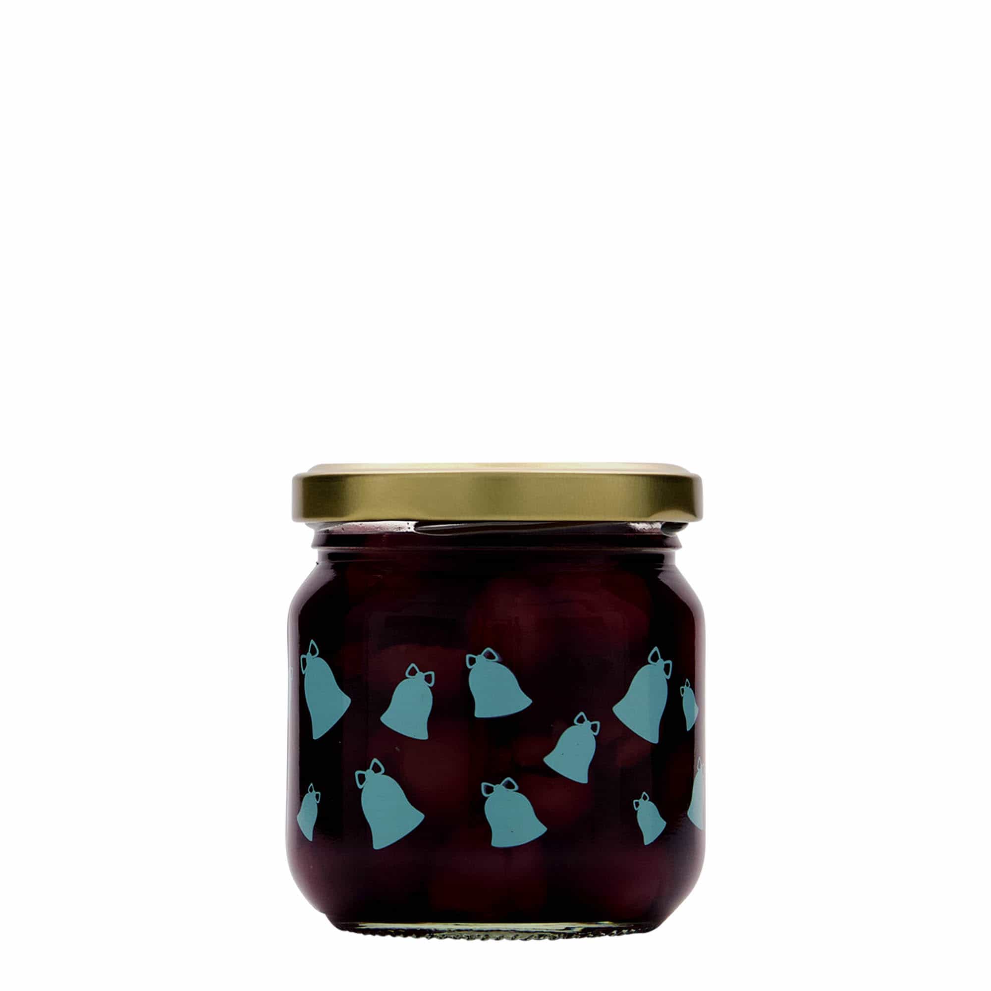 212 ml rund glas, motiv: Kling, klocka, öppning: twist-off (TO 66) 212 ml rund glas, motiv: Kling, klocka, öppning: twist-off (TO 66)