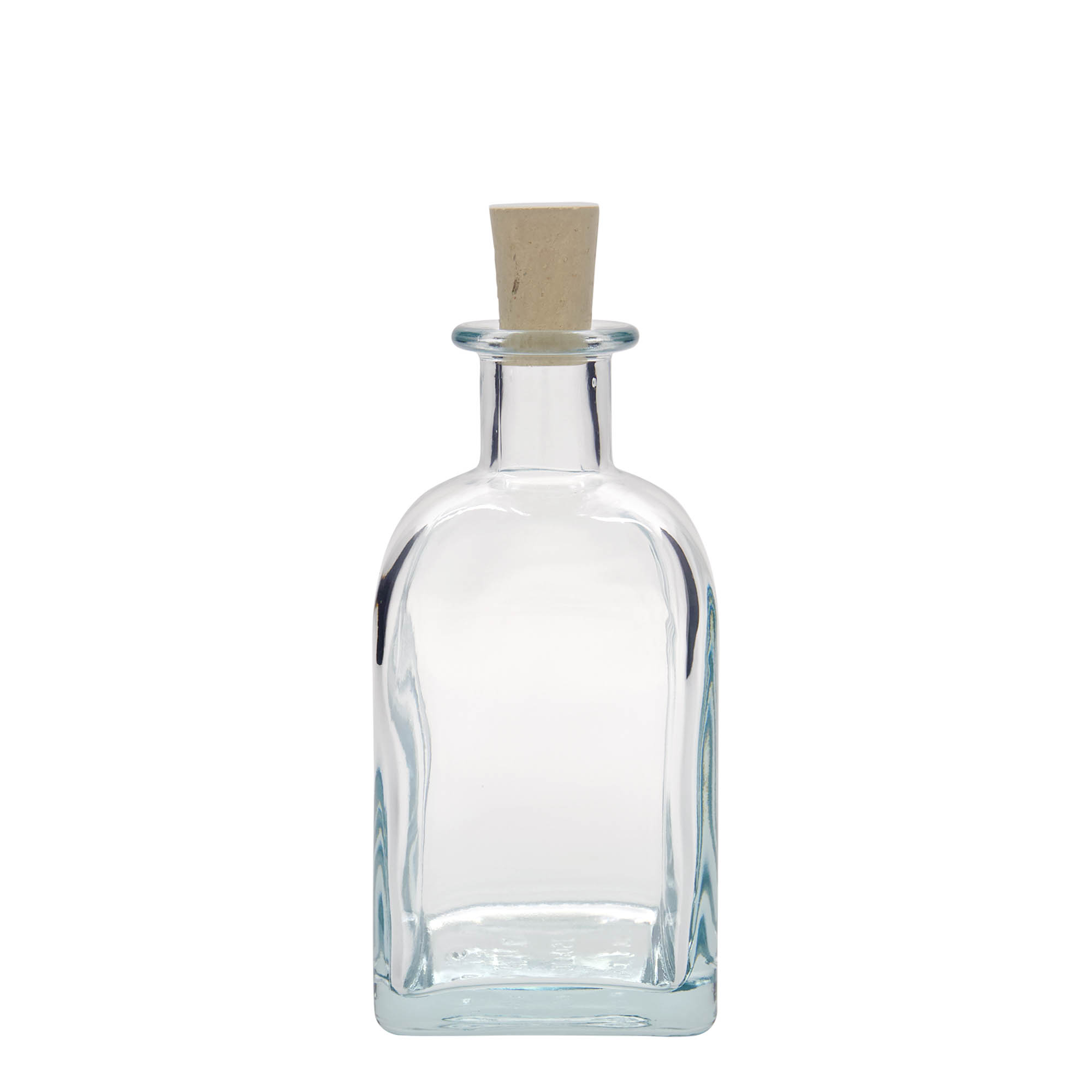 350 ml glasflaska Apotheker Carré, kvadratisk, öppning: kork