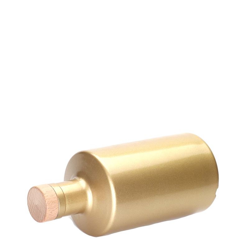 500 ml glasflaska 'Caroline', guld, öppning: kork