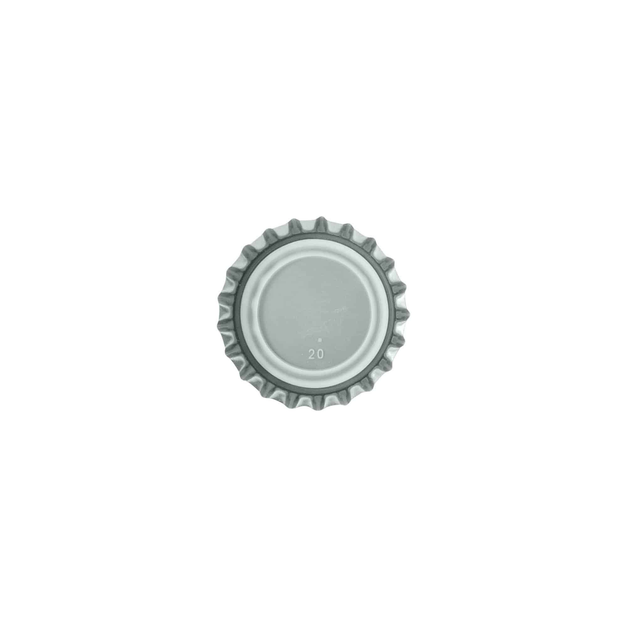 Kronkapsyl 26 mm, metall, silver