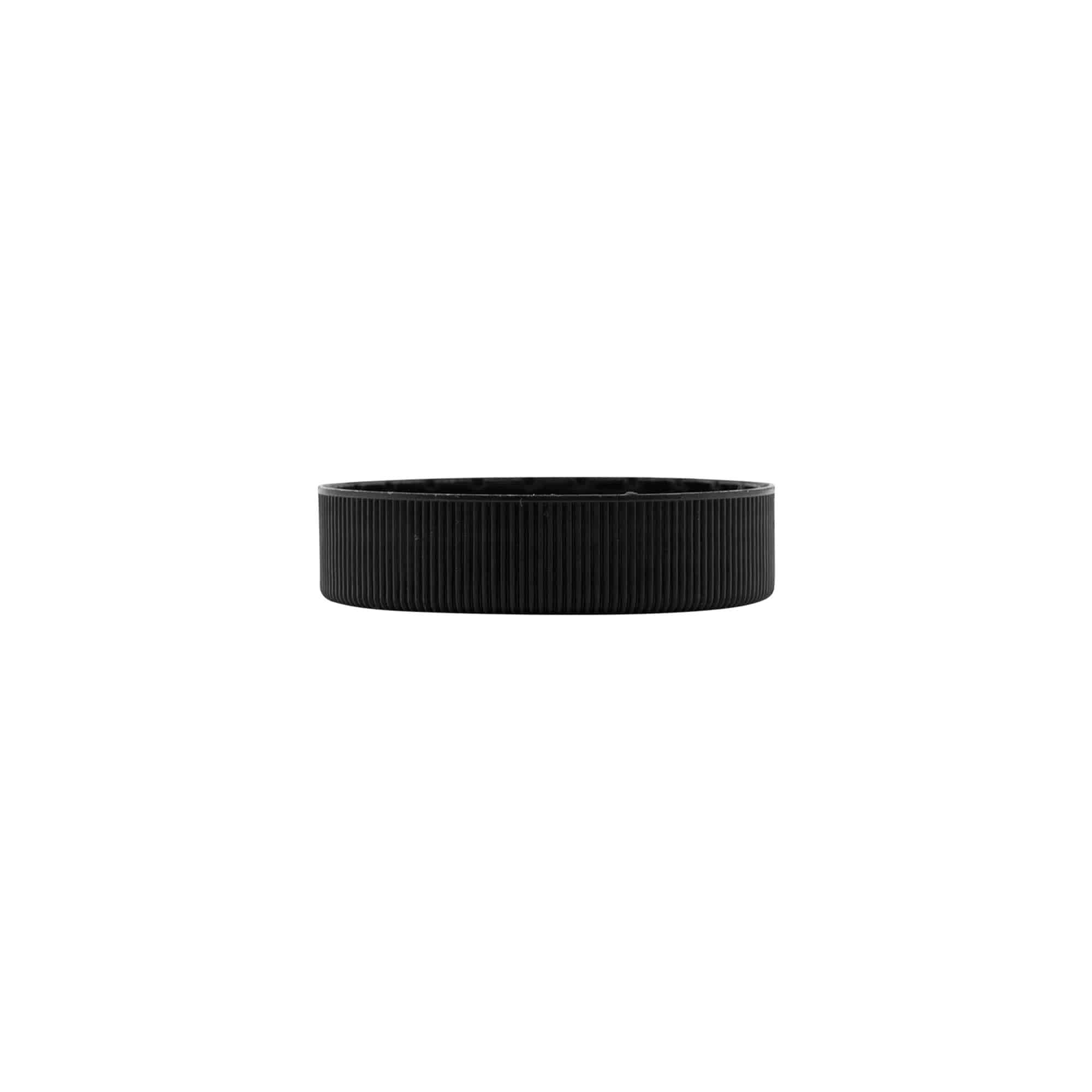 Skruvlock med EPE-insats, PP-plast, svart, för mynning: DIN 60