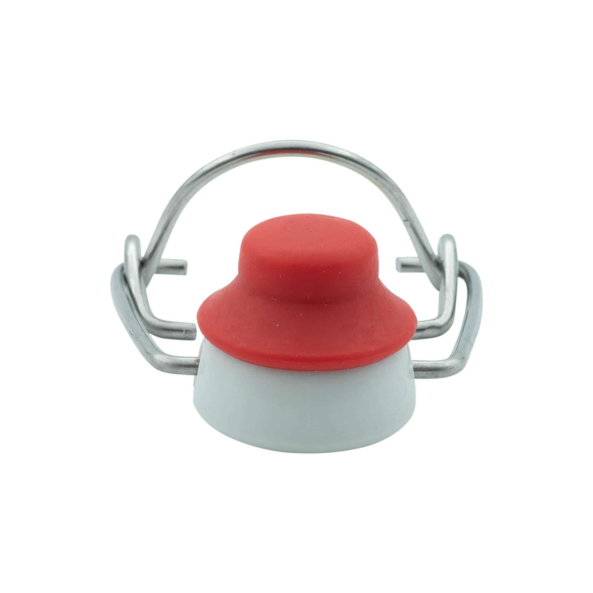 Specialstorlek på bygelspänne, plast, röd-vit