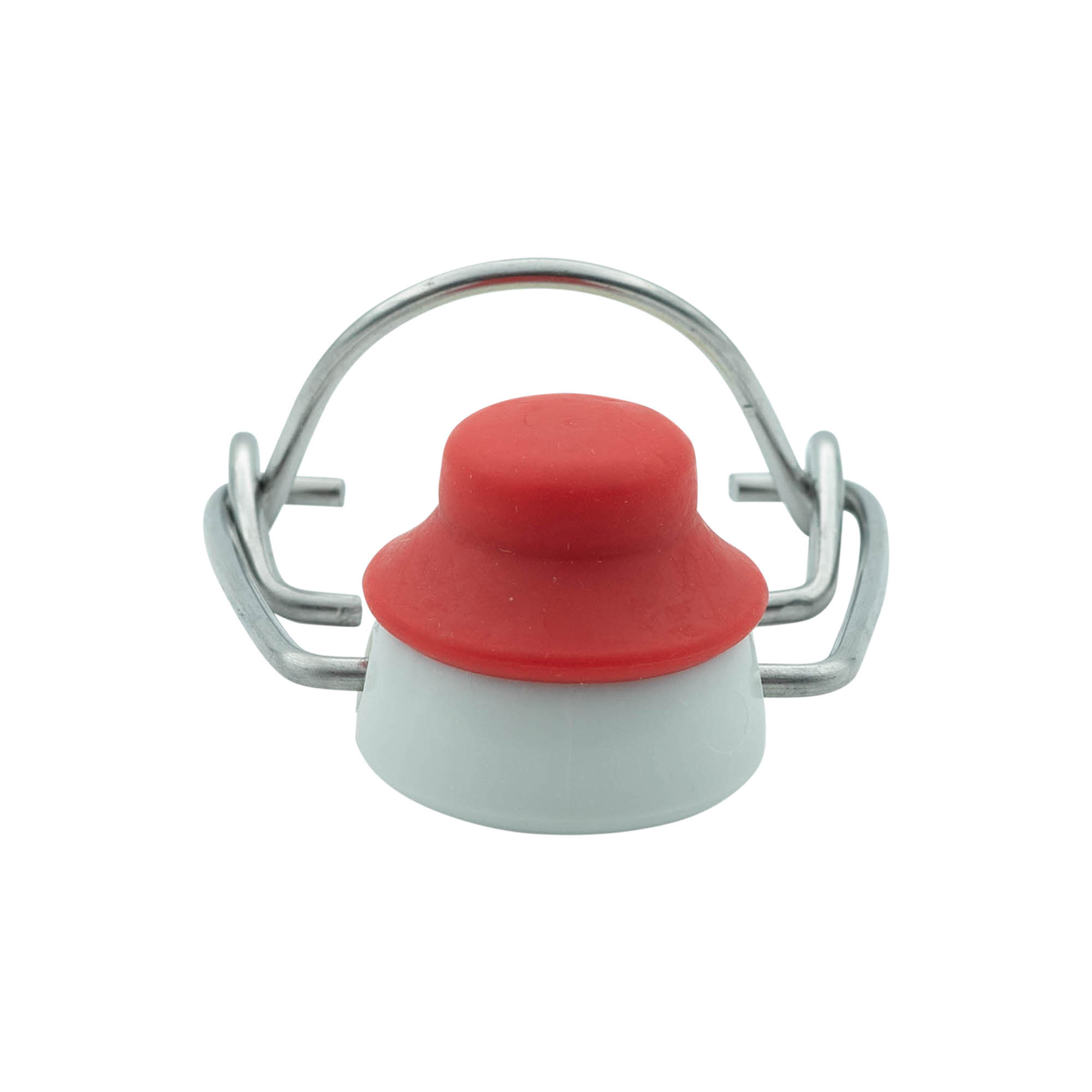 Specialstorlek på bygelspänne, plast, röd-vit Specialstorlek på bygelspänne, plast, röd-vit