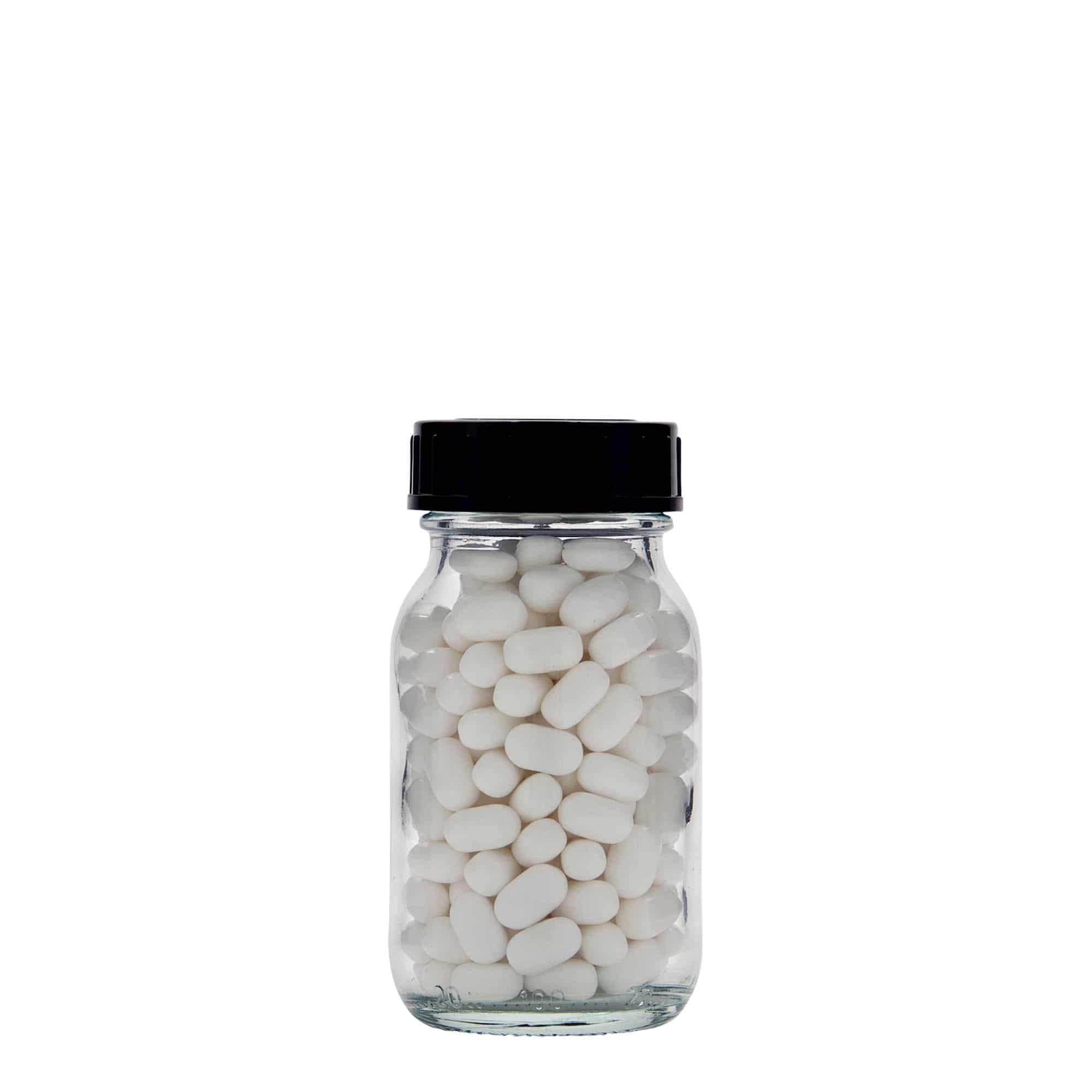 100 ml vid halsglas, öppning: DIN 40