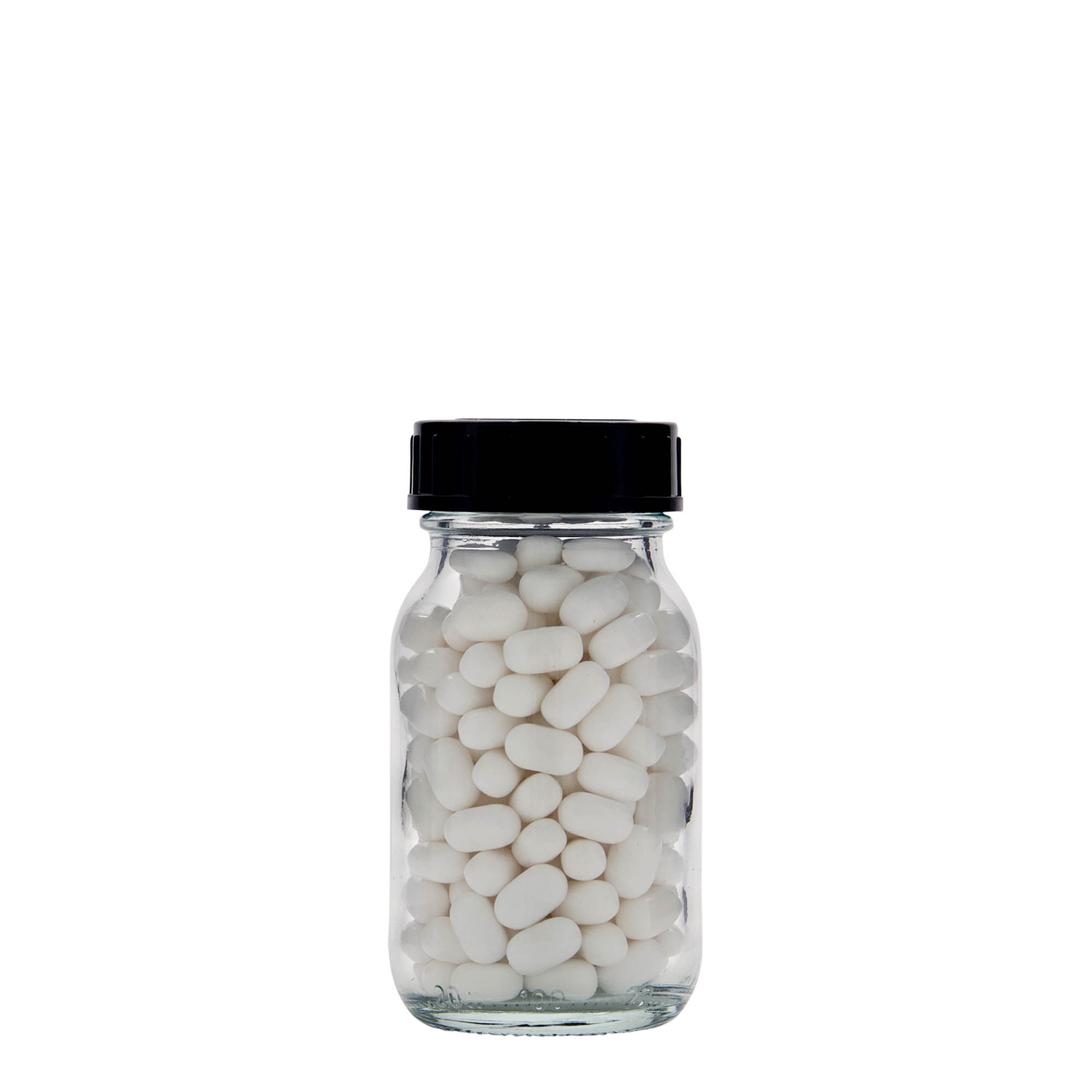 100 ml vid halsglas, öppning: DIN 40